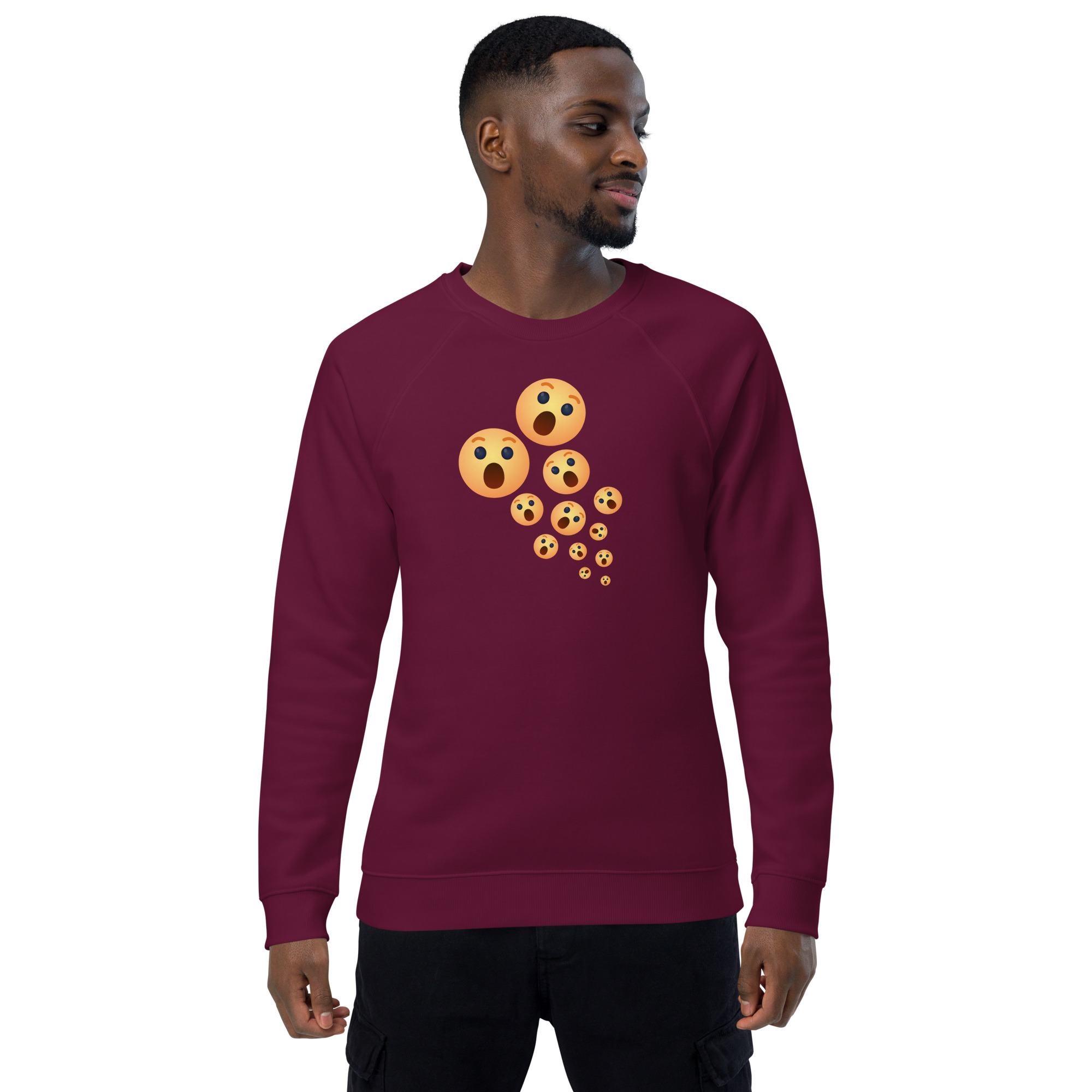 Unisex organic raglan sweatshirt "Shock Burst" - Image 8