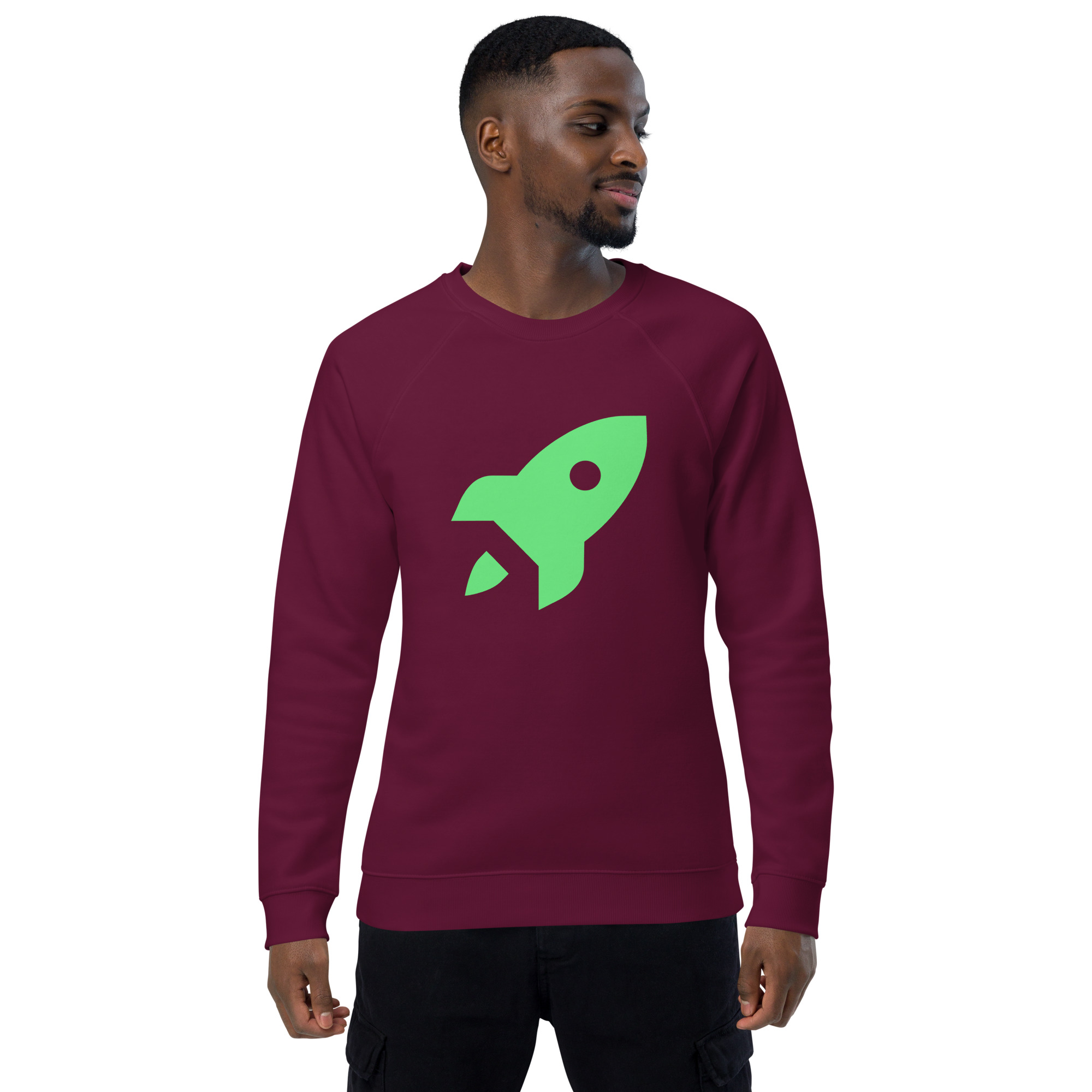 Unisex organic raglan sweatshirt "Space Rush" - Image 8