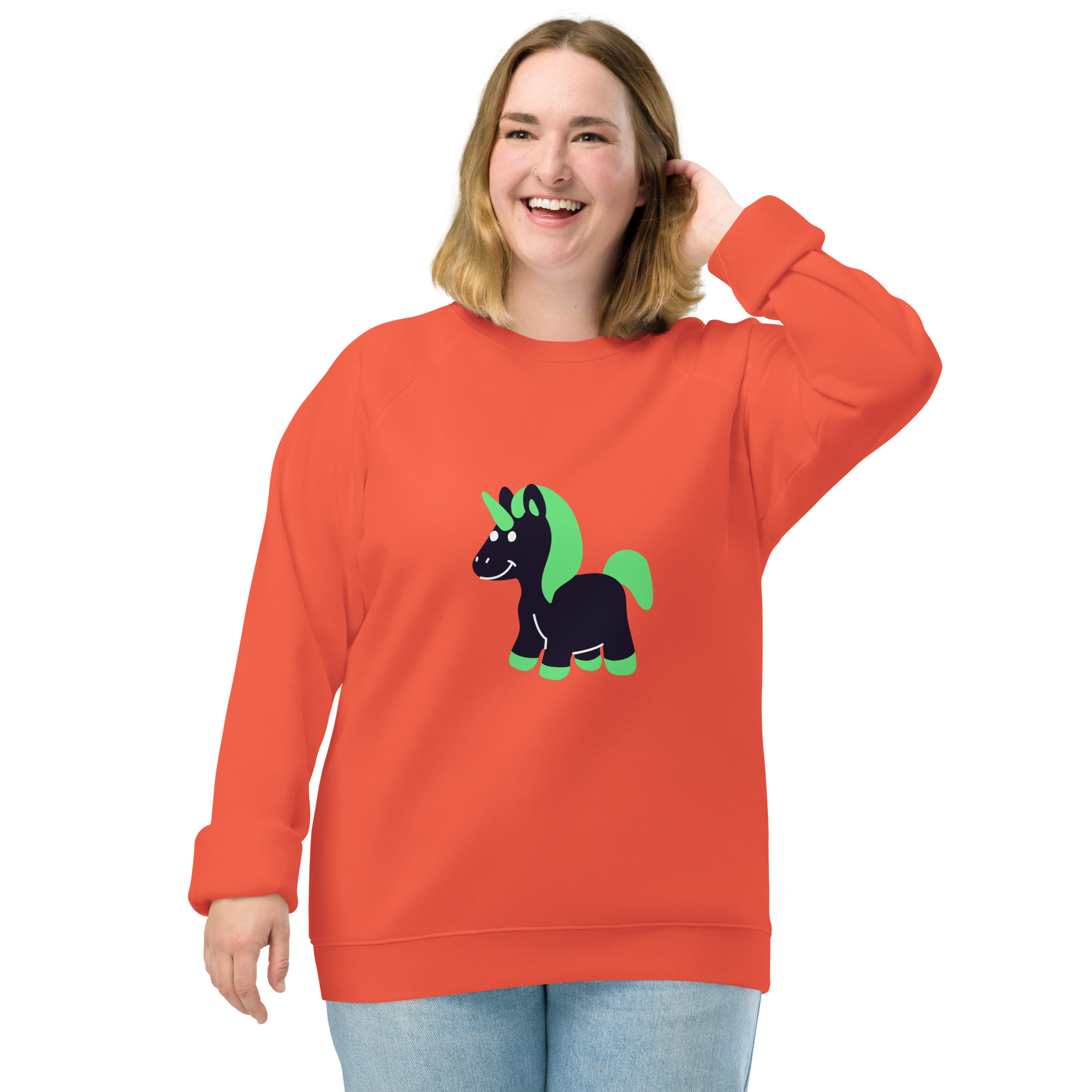 Unisex organic raglan sweatshirt "Cute Fantasy" - Image 17