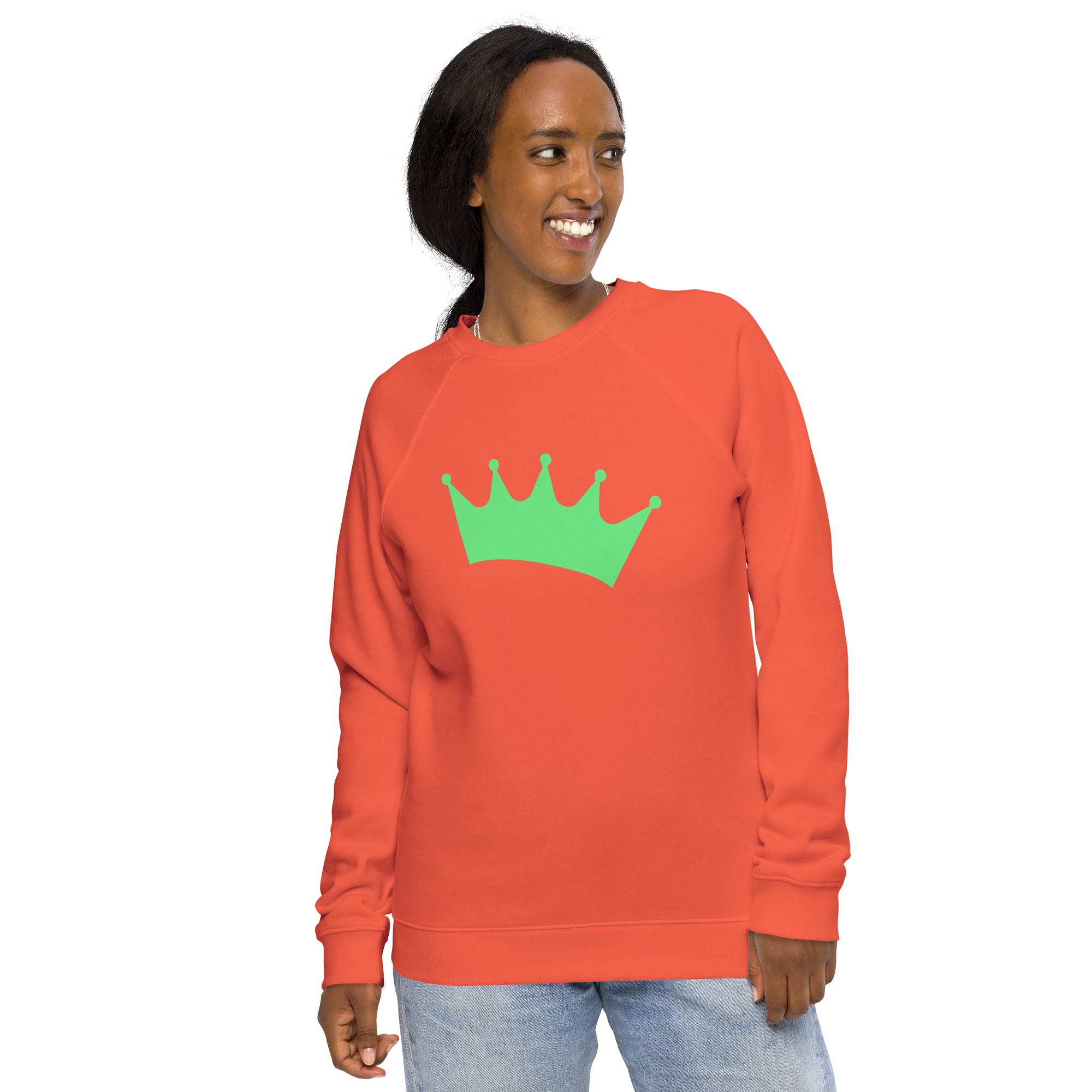 Unisex organic raglan sweatshirt "Crown" - Image 17