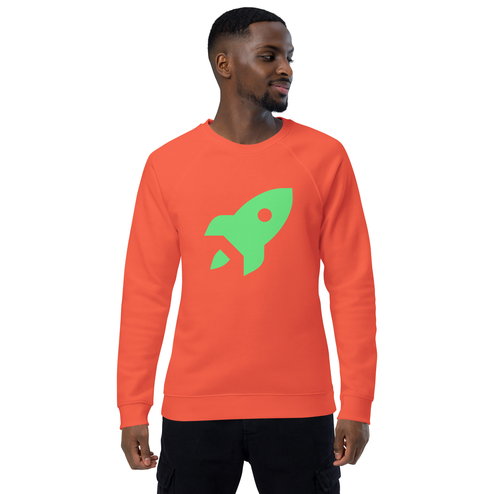 Unisex organic raglan sweatshirt "Space Rush" - Image 11