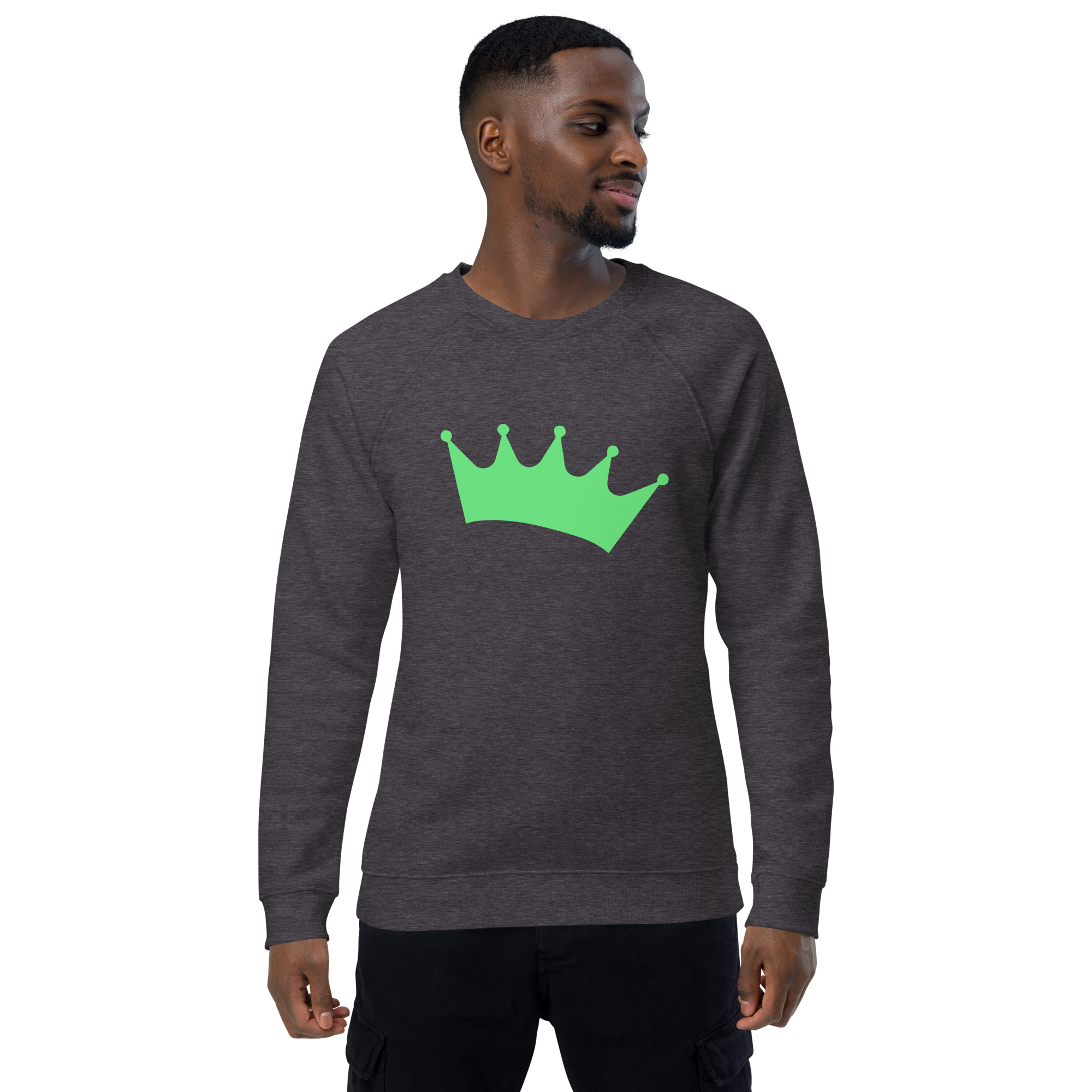 Unisex organic raglan sweatshirt "Crown" - Image 9