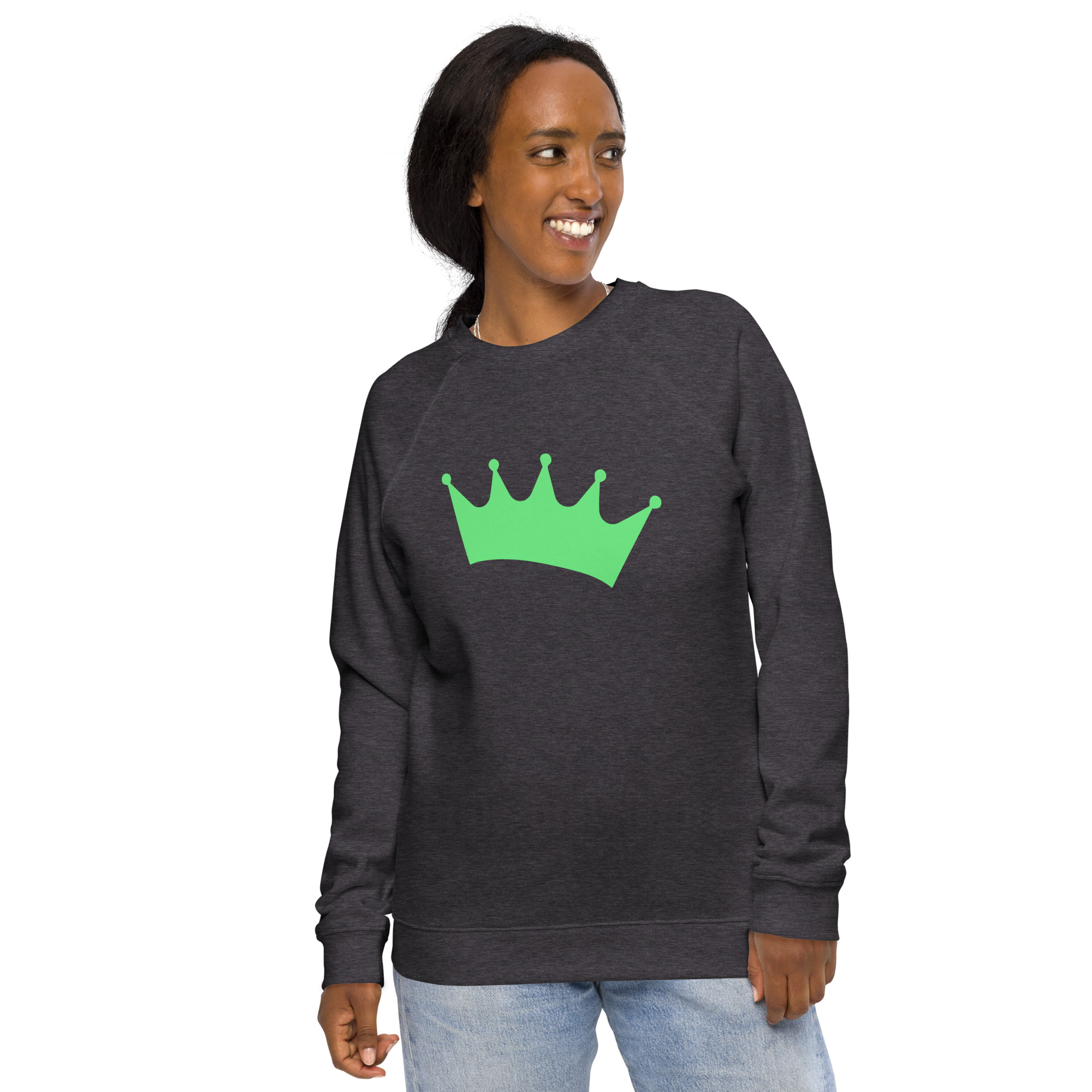 Unisex organic raglan sweatshirt "Crown" - Image 15