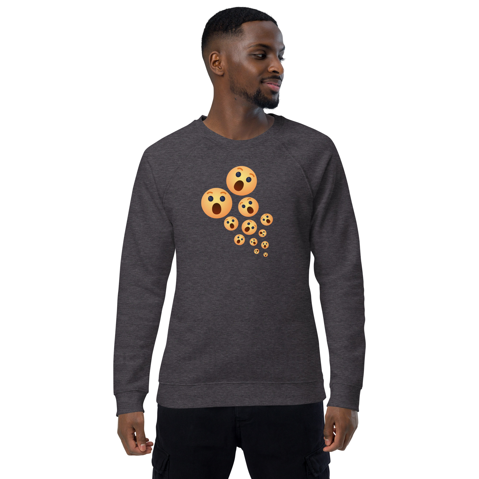 Unisex organic raglan sweatshirt "Shock Burst" - Image 9