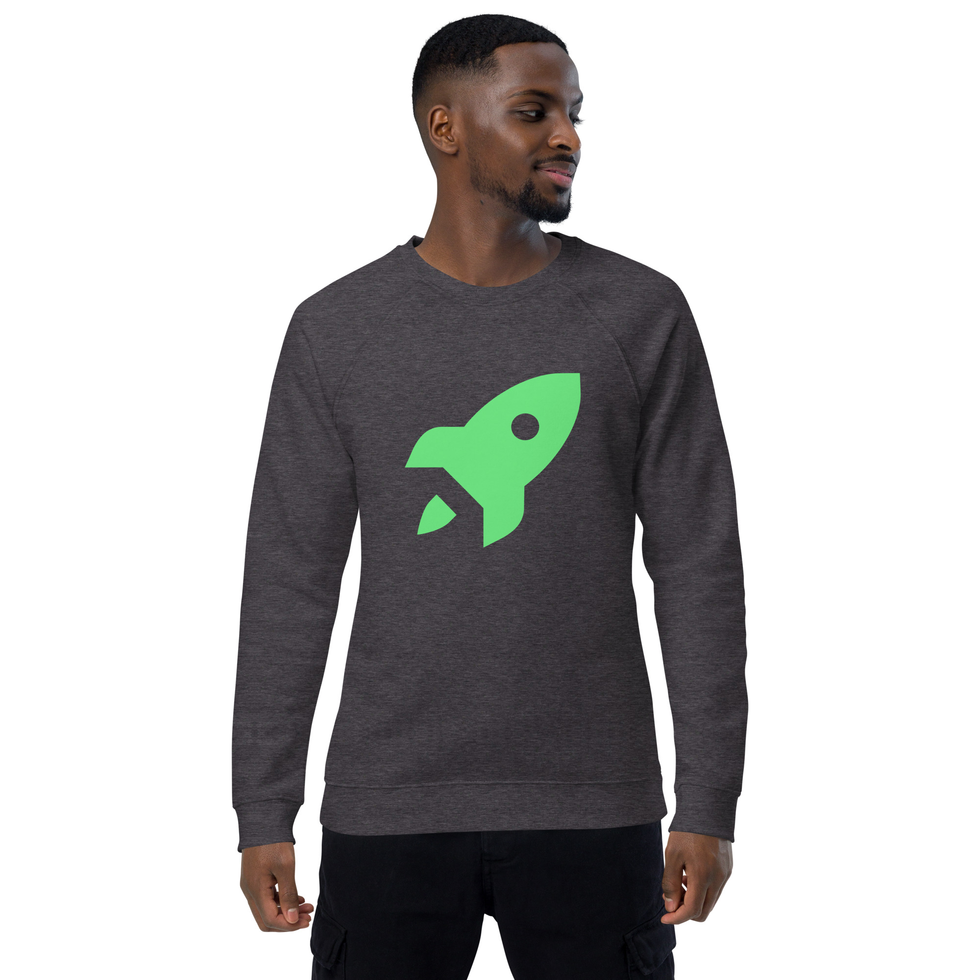 Unisex organic raglan sweatshirt "Space Rush" - Image 9