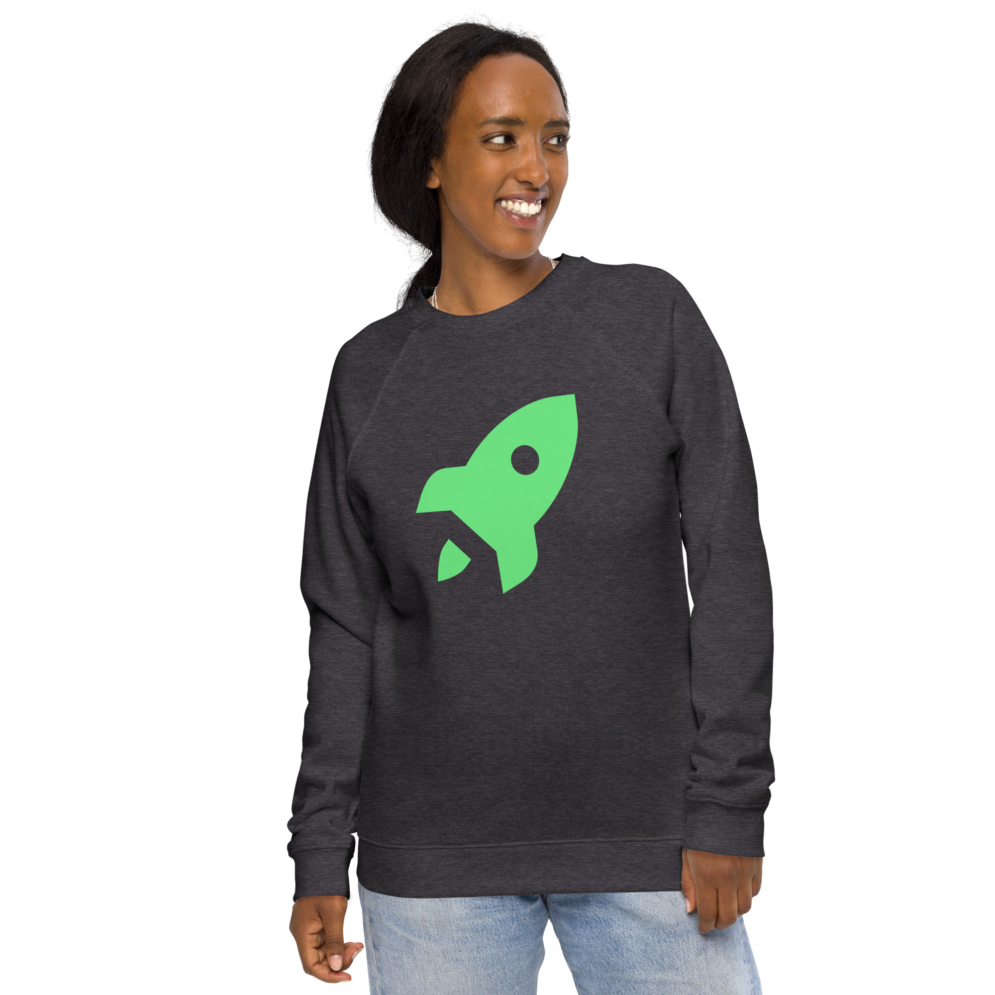 Unisex organic raglan sweatshirt "Space Rush" - Image 15