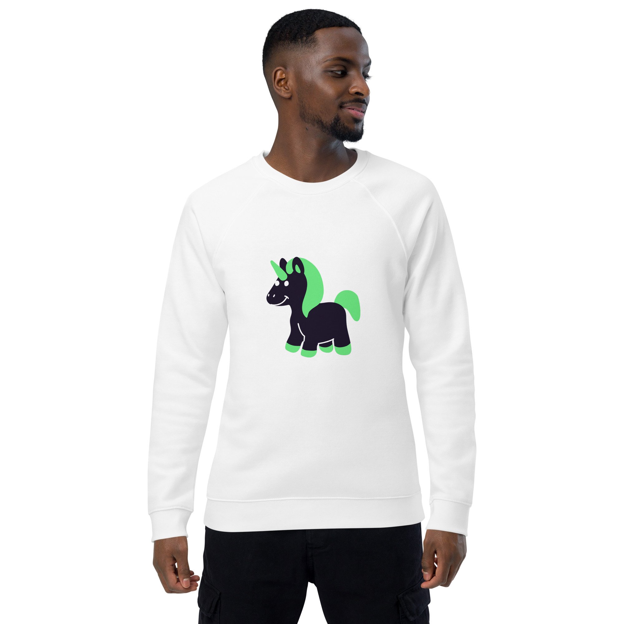 Unisex organic raglan sweatshirt "Cute Fantasy" - Image 12