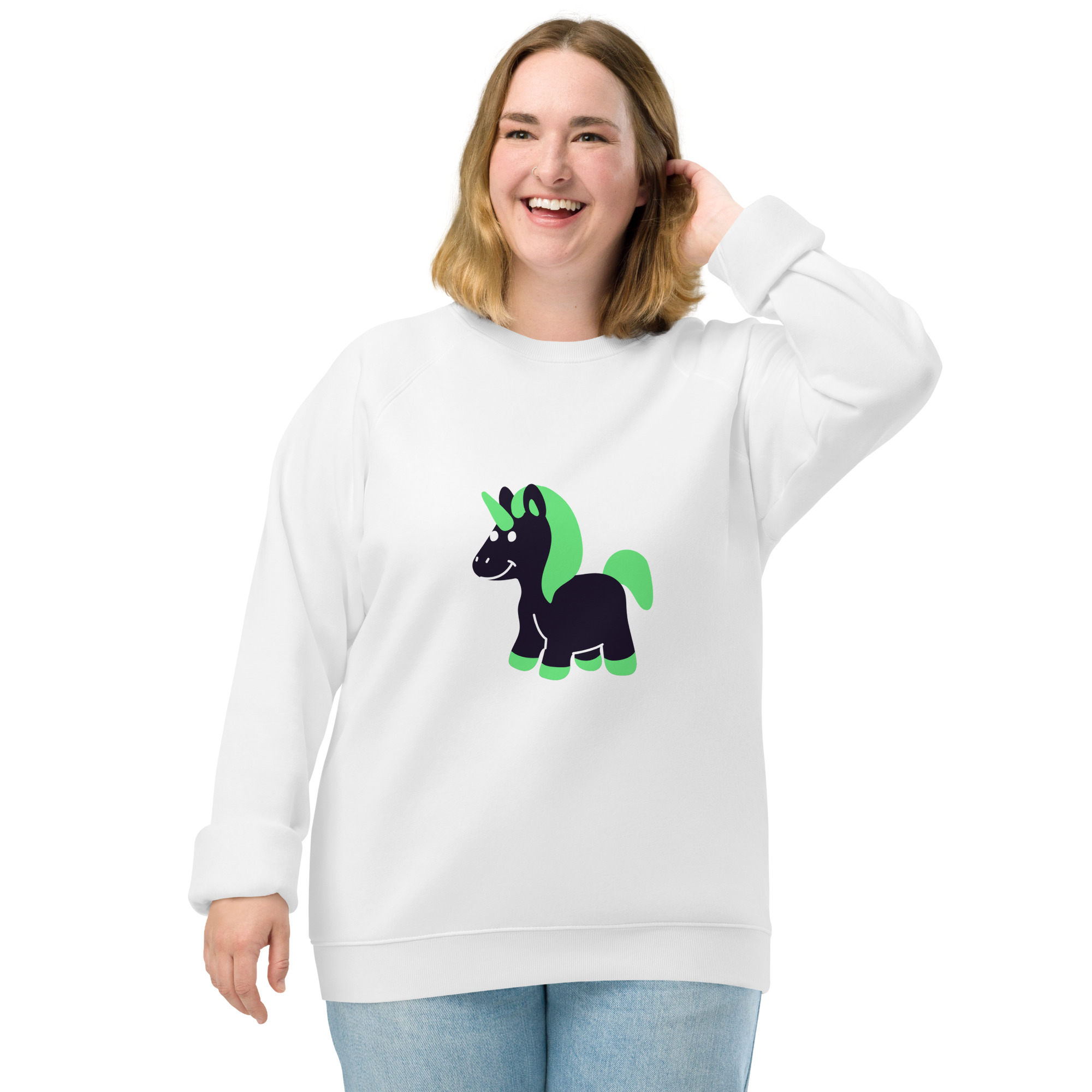 Unisex organic raglan sweatshirt "Cute Fantasy" - Image 18