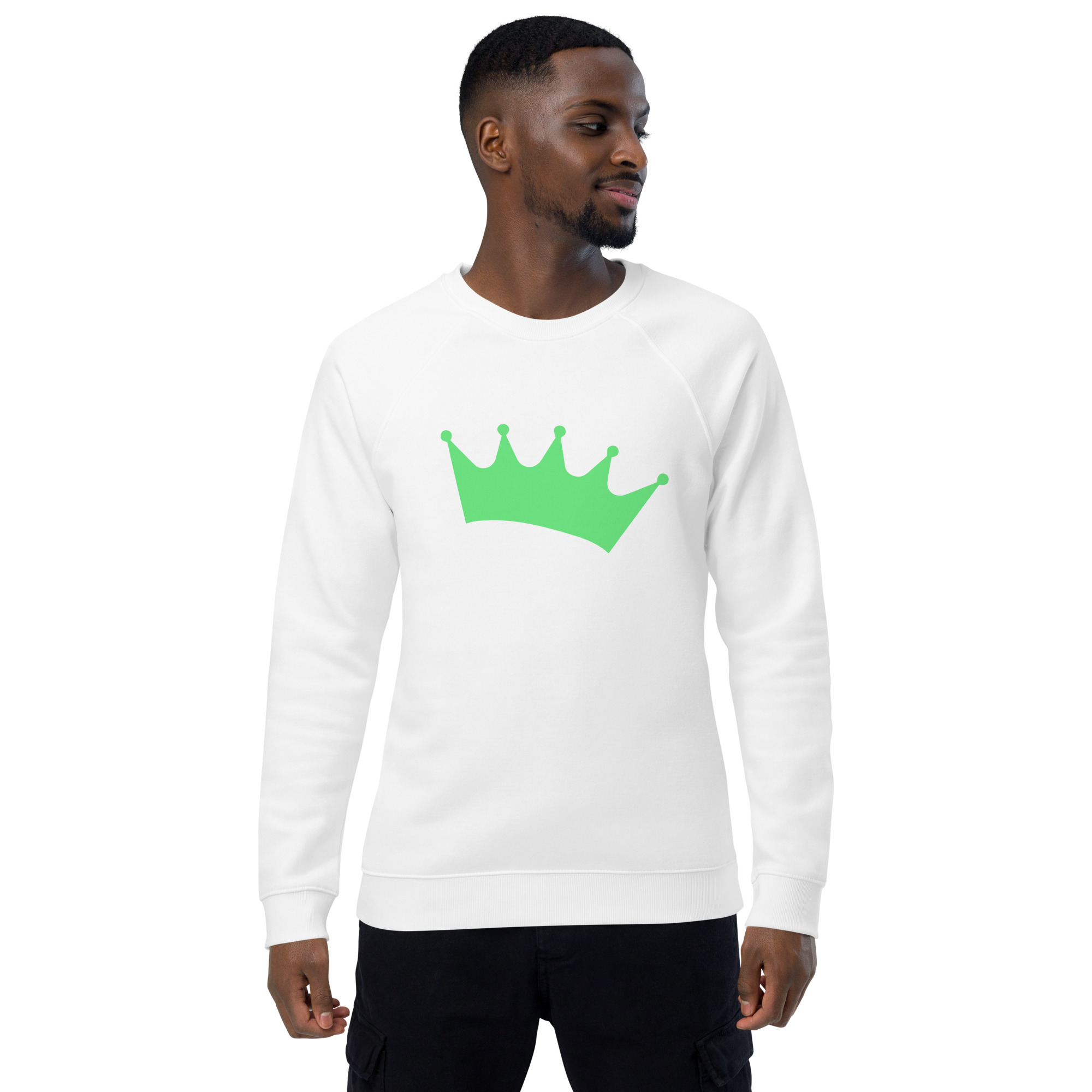 Unisex organic raglan sweatshirt "Crown" - Image 12