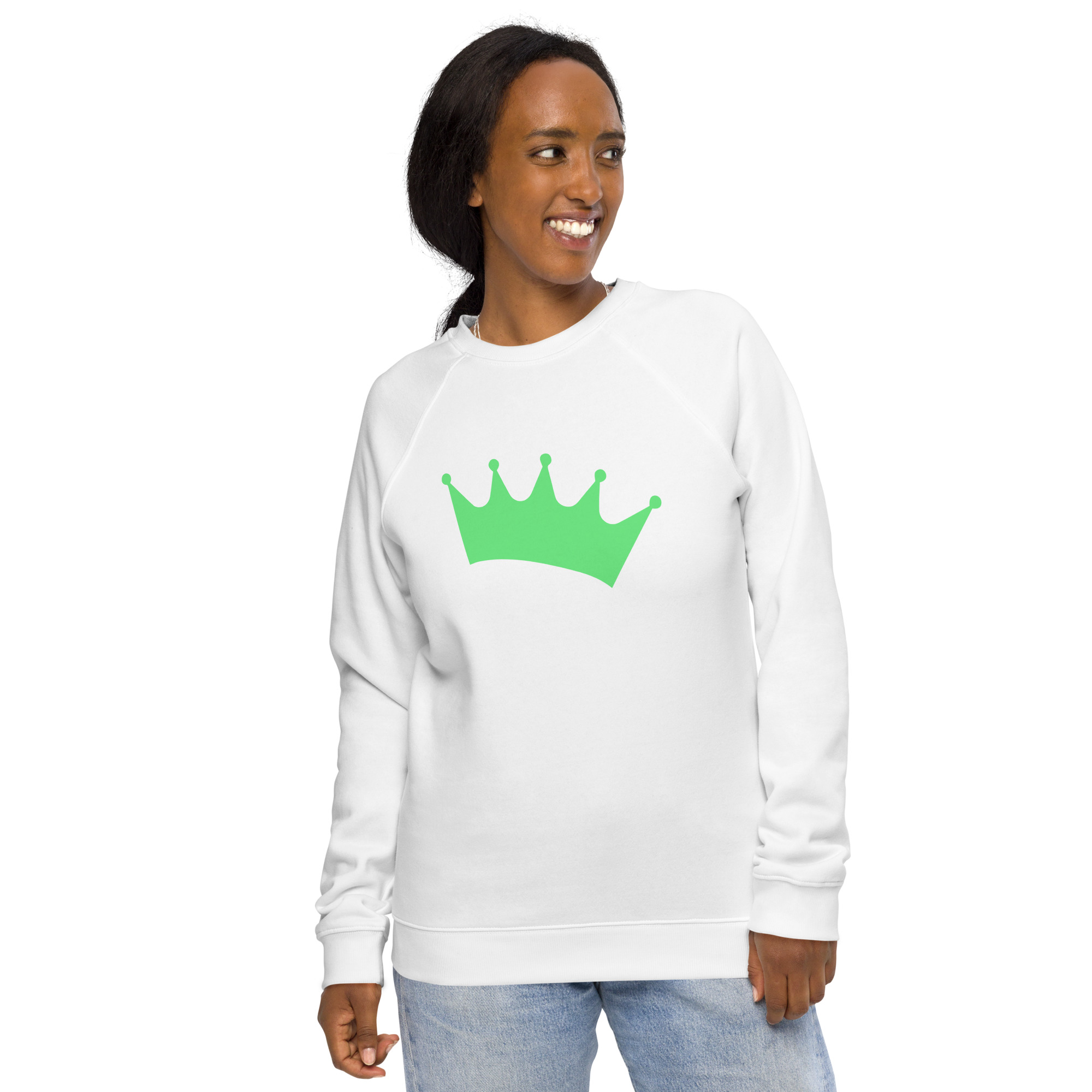 Unisex organic raglan sweatshirt "Crown" - Image 18