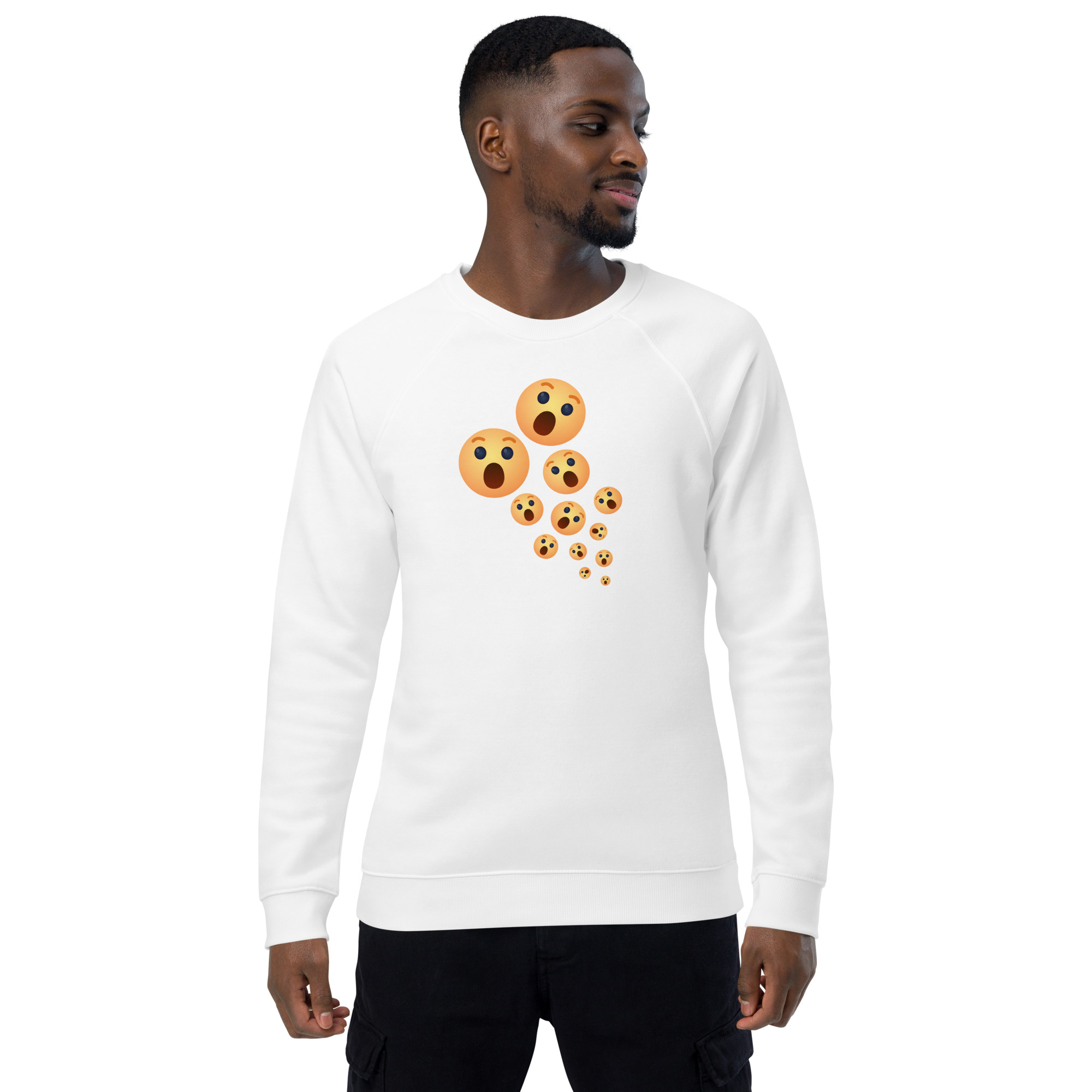 Unisex organic raglan sweatshirt "Shock Burst" - Image 12