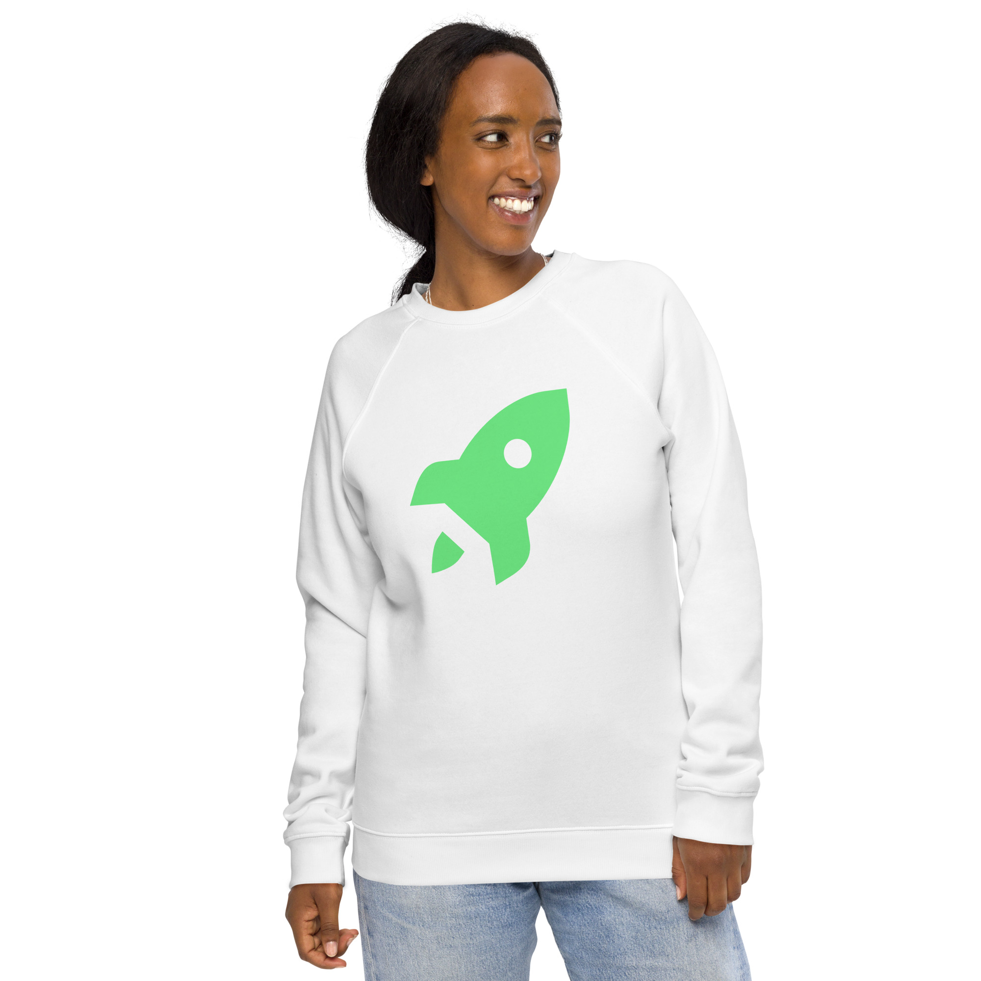 Unisex organic raglan sweatshirt "Space Rush" - Image 18