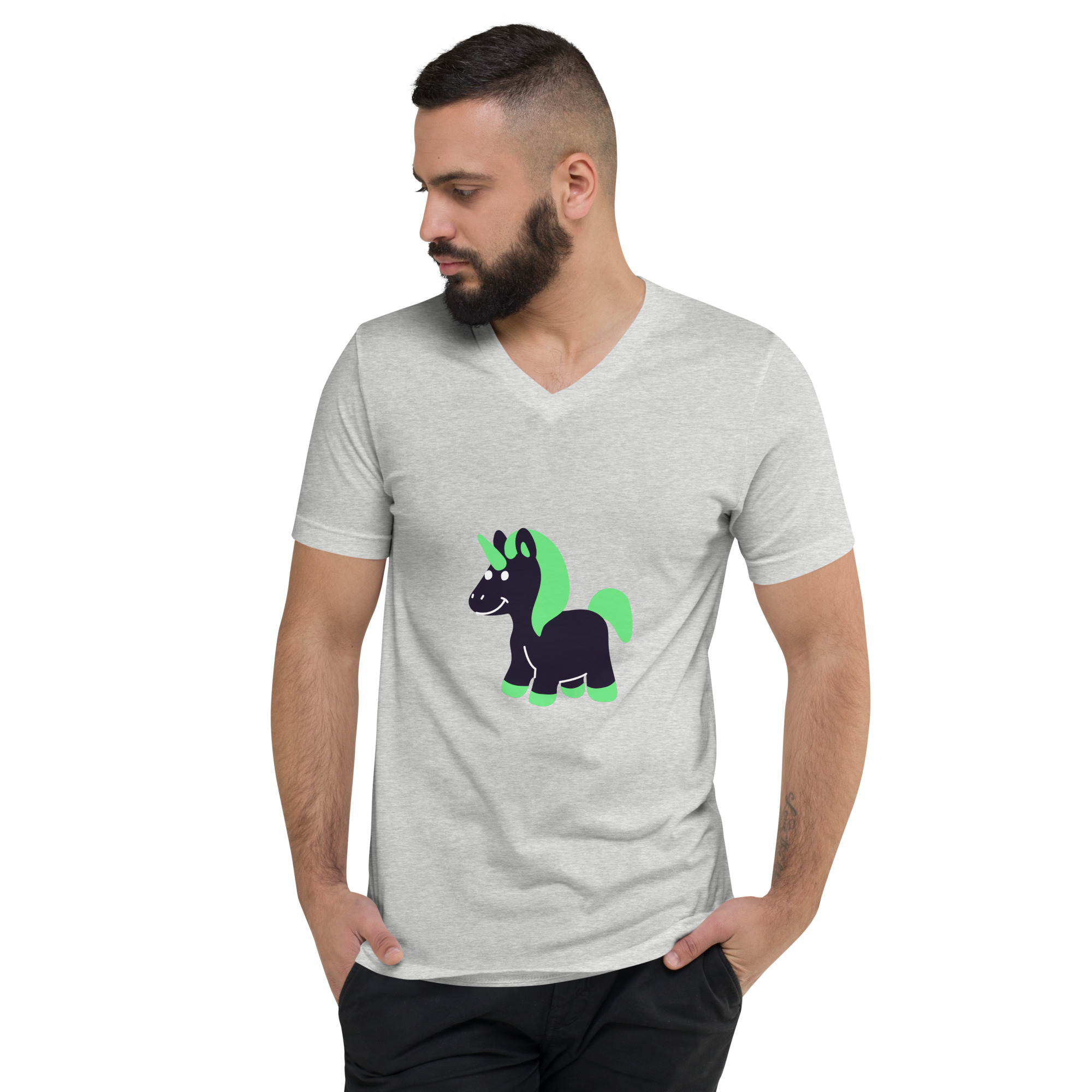 Unisex Short Sleeve V-Neck T-Shirt "Cute Fantasy" - Image 14