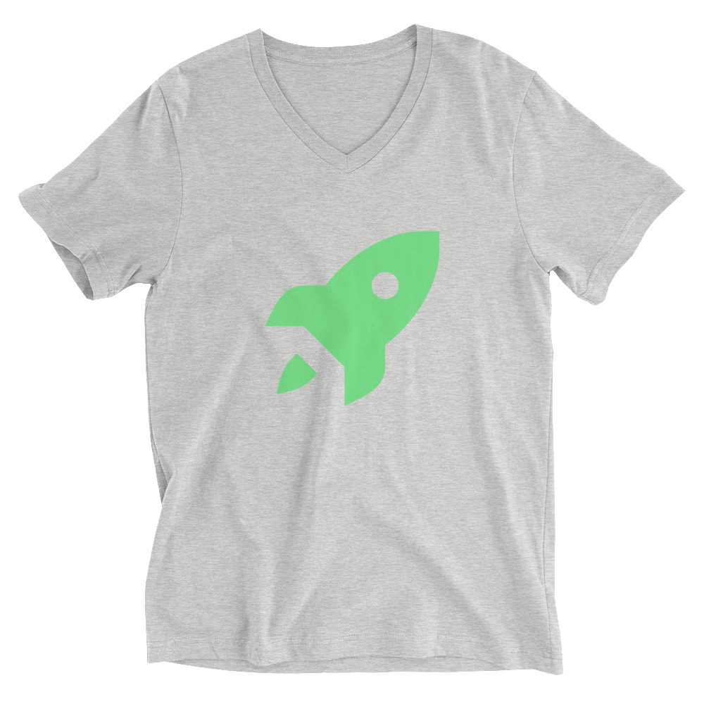 Unisex Short Sleeve V-Neck T-Shirt "Space Rush" - Image 9