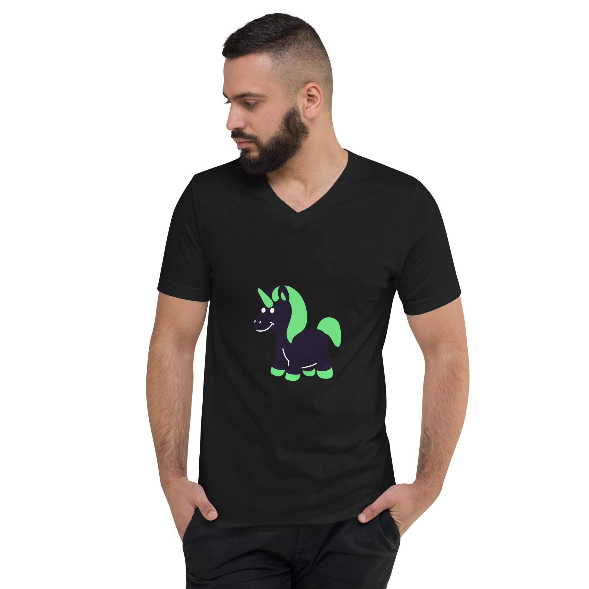 Unisex Short Sleeve V-Neck T-Shirt "Cute Fantasy" - Image 11