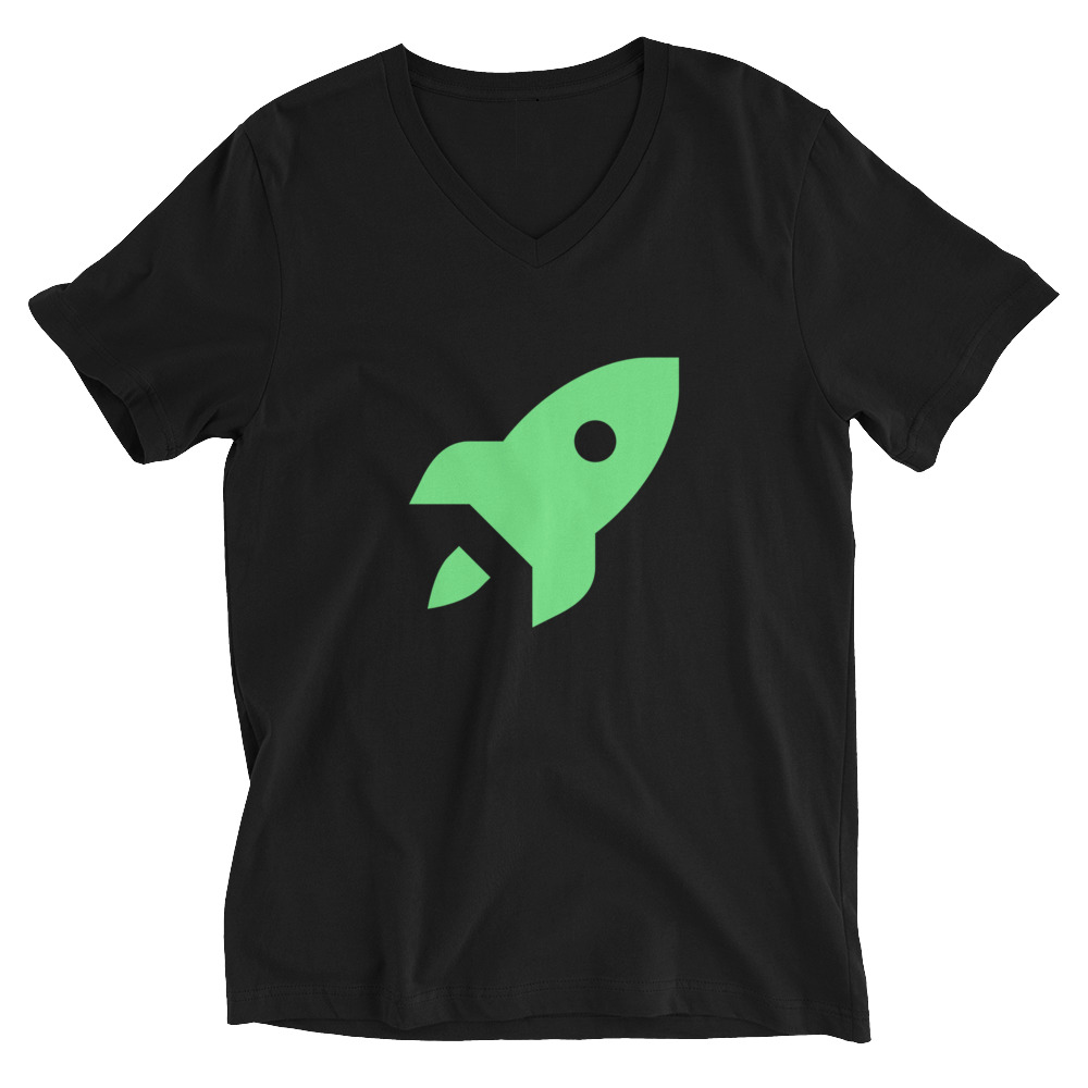 Unisex Short Sleeve V-Neck T-Shirt "Space Rush" - Image 6