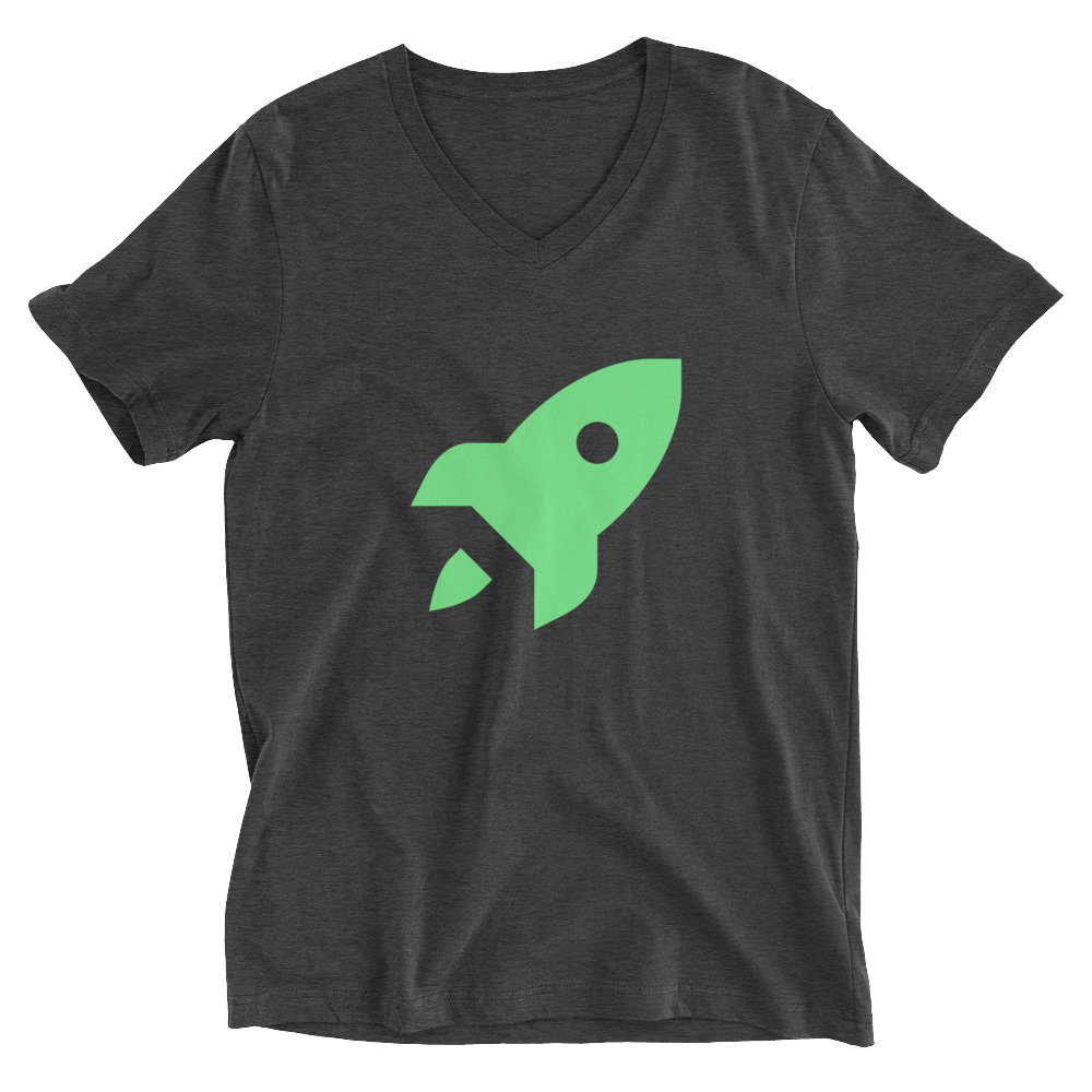 Unisex Short Sleeve V-Neck T-Shirt "Space Rush" - Image 8