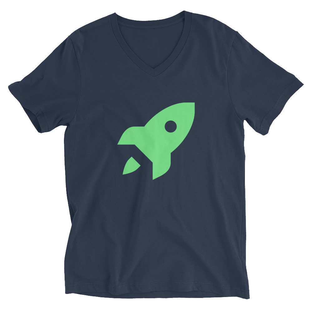 Unisex Short Sleeve V-Neck T-Shirt "Space Rush" - Image 7