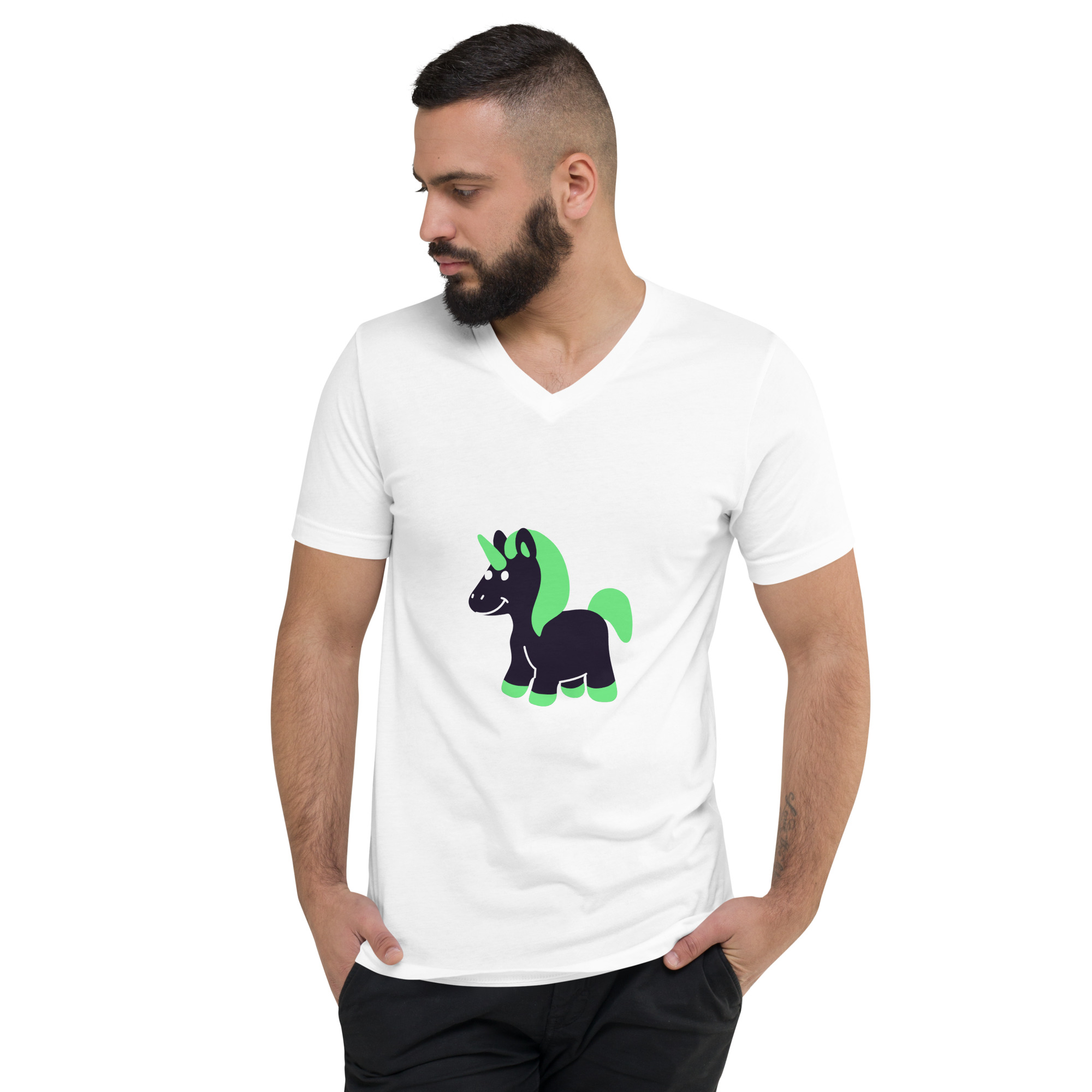 Unisex Short Sleeve V-Neck T-Shirt "Cute Fantasy" - Image 15