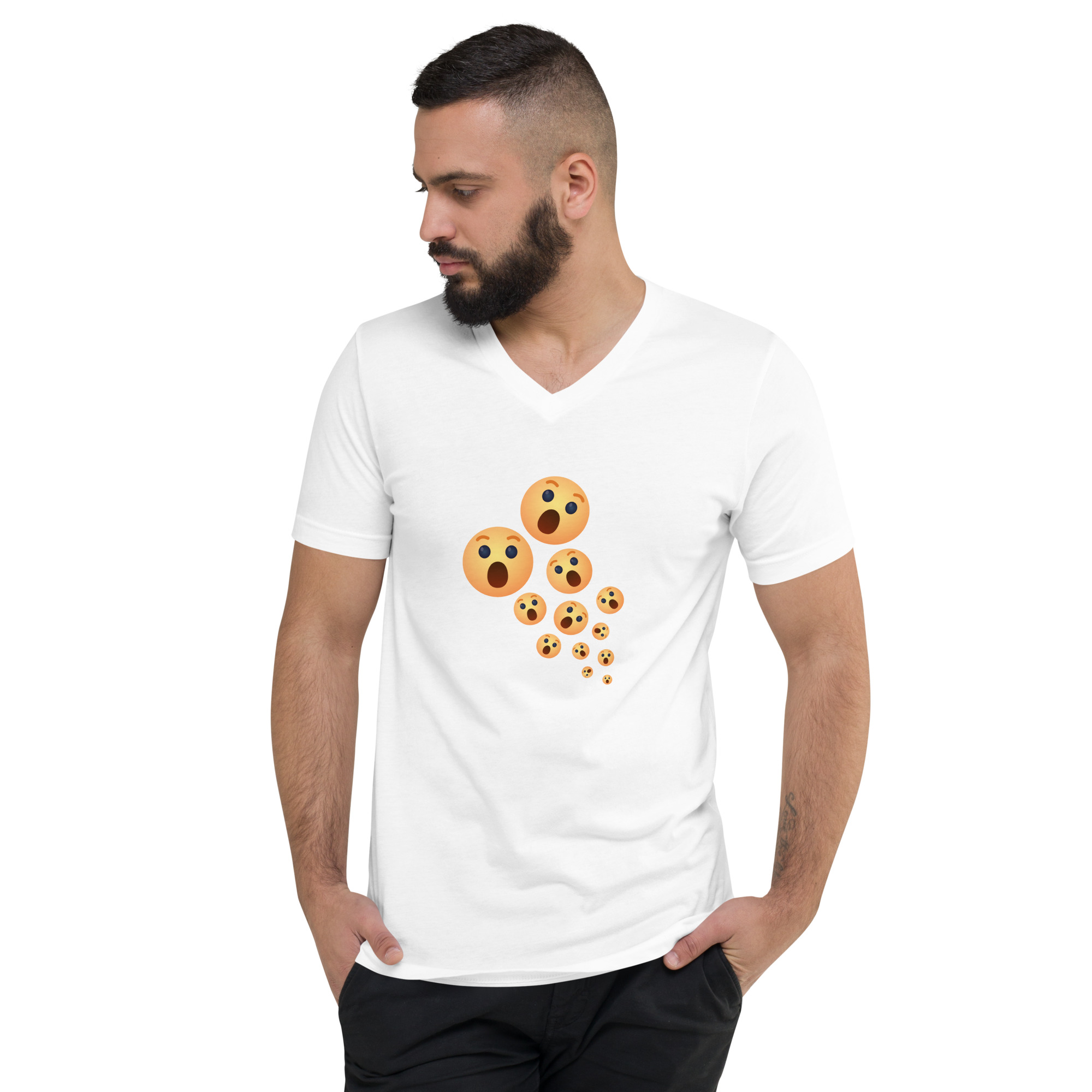 Unisex Short Sleeve V-Neck T-Shirt "Shock Burst" - Image 20