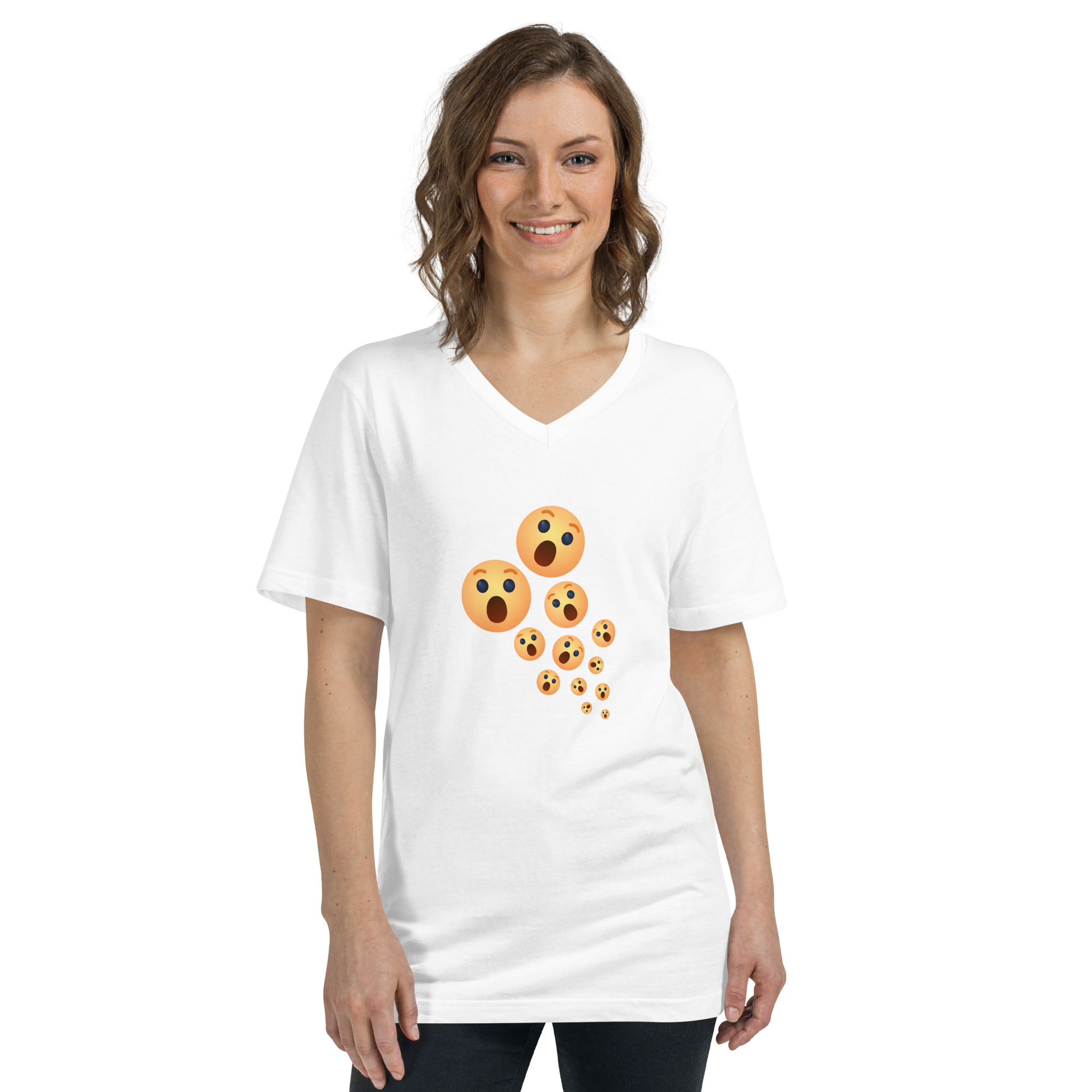 Unisex Short Sleeve V-Neck T-Shirt "Shock Burst" - Image 15