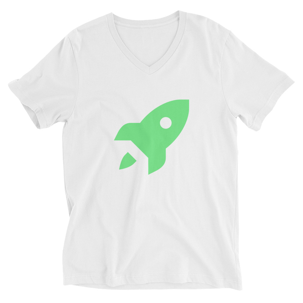 Unisex Short Sleeve V-Neck T-Shirt "Space Rush" - Image 10