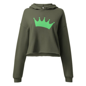 Alternative view of Crop Hoodie "Crown"