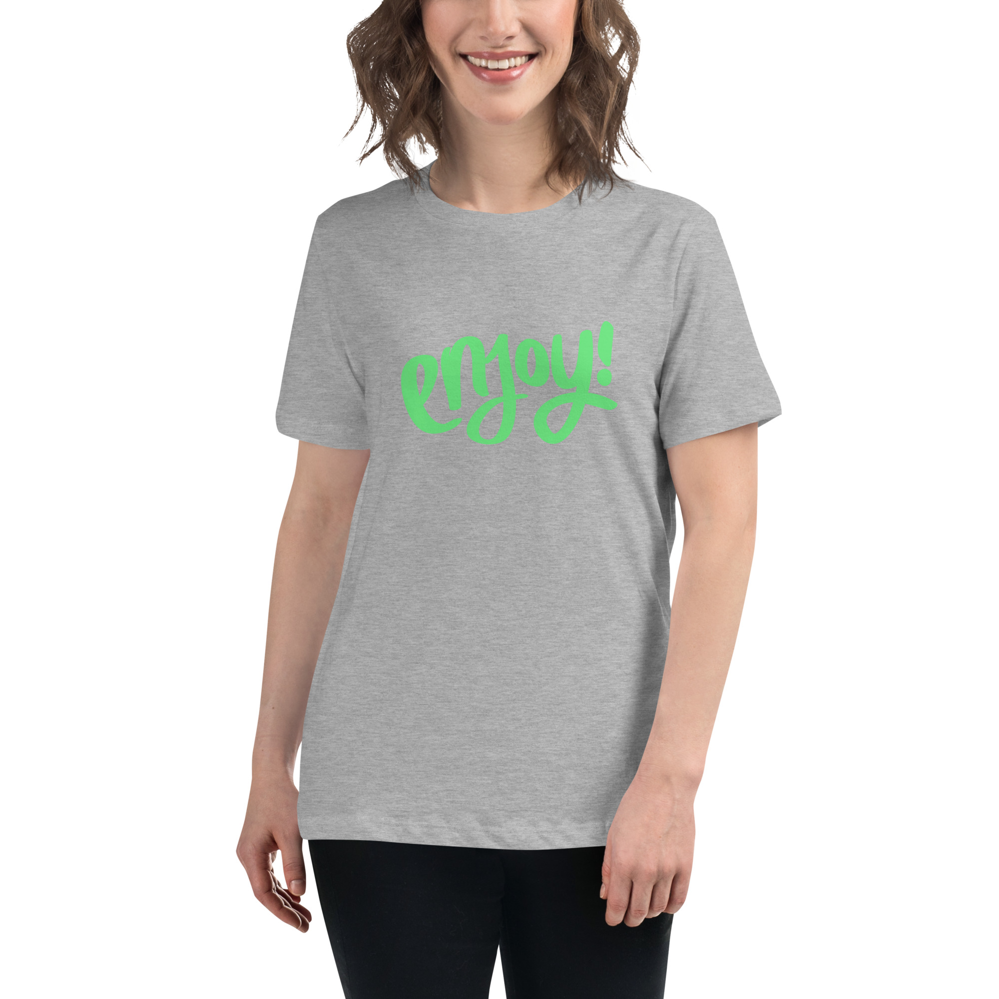 Women's Relaxed T-Shirt "ENJOY!" - Image 17