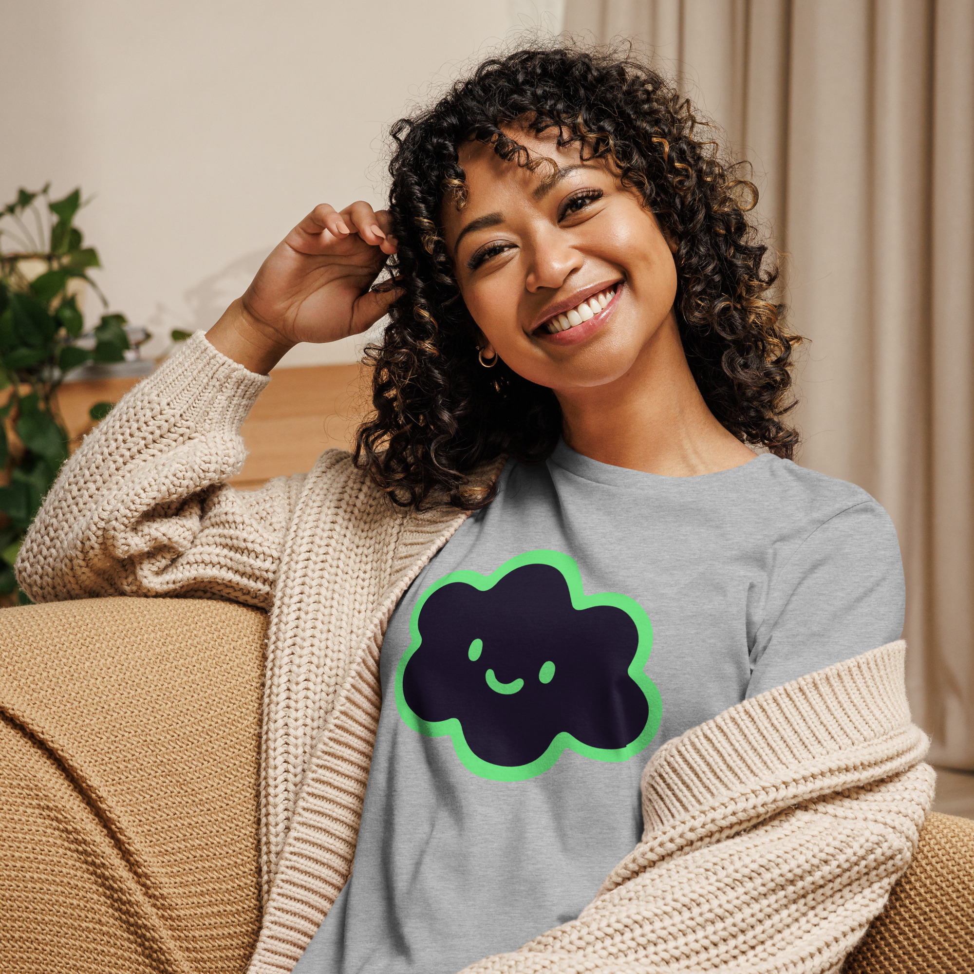 Women's Relaxed T-Shirt "Happy Cloud" - Image 30