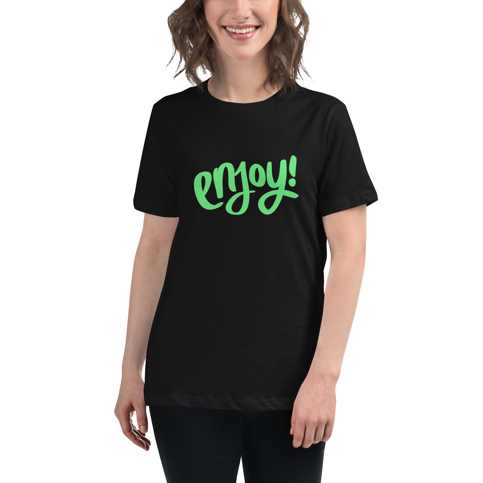 Women's Relaxed T-Shirt "ENJOY!" - Image 12