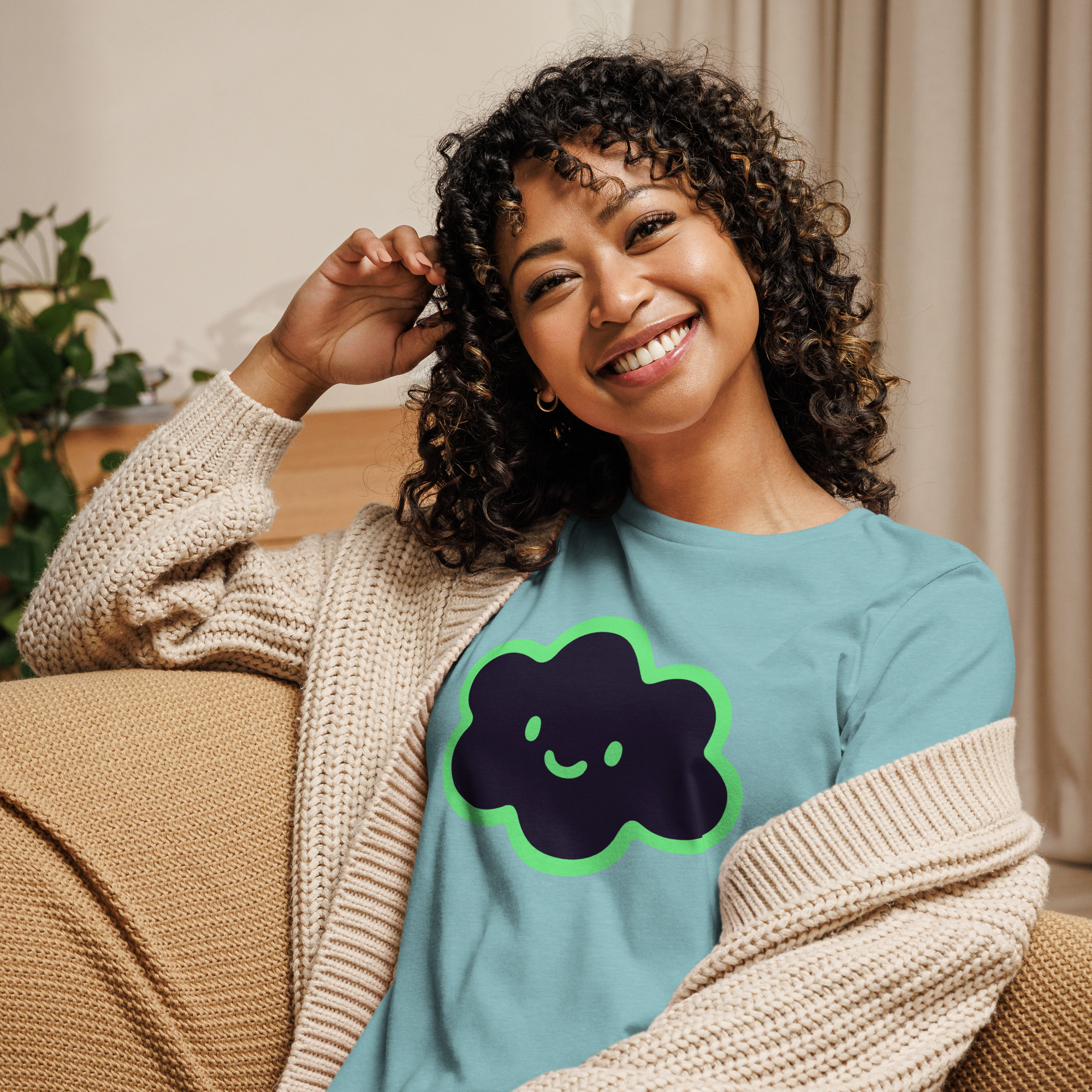 Women's Relaxed T-Shirt "Happy Cloud" - Image 29