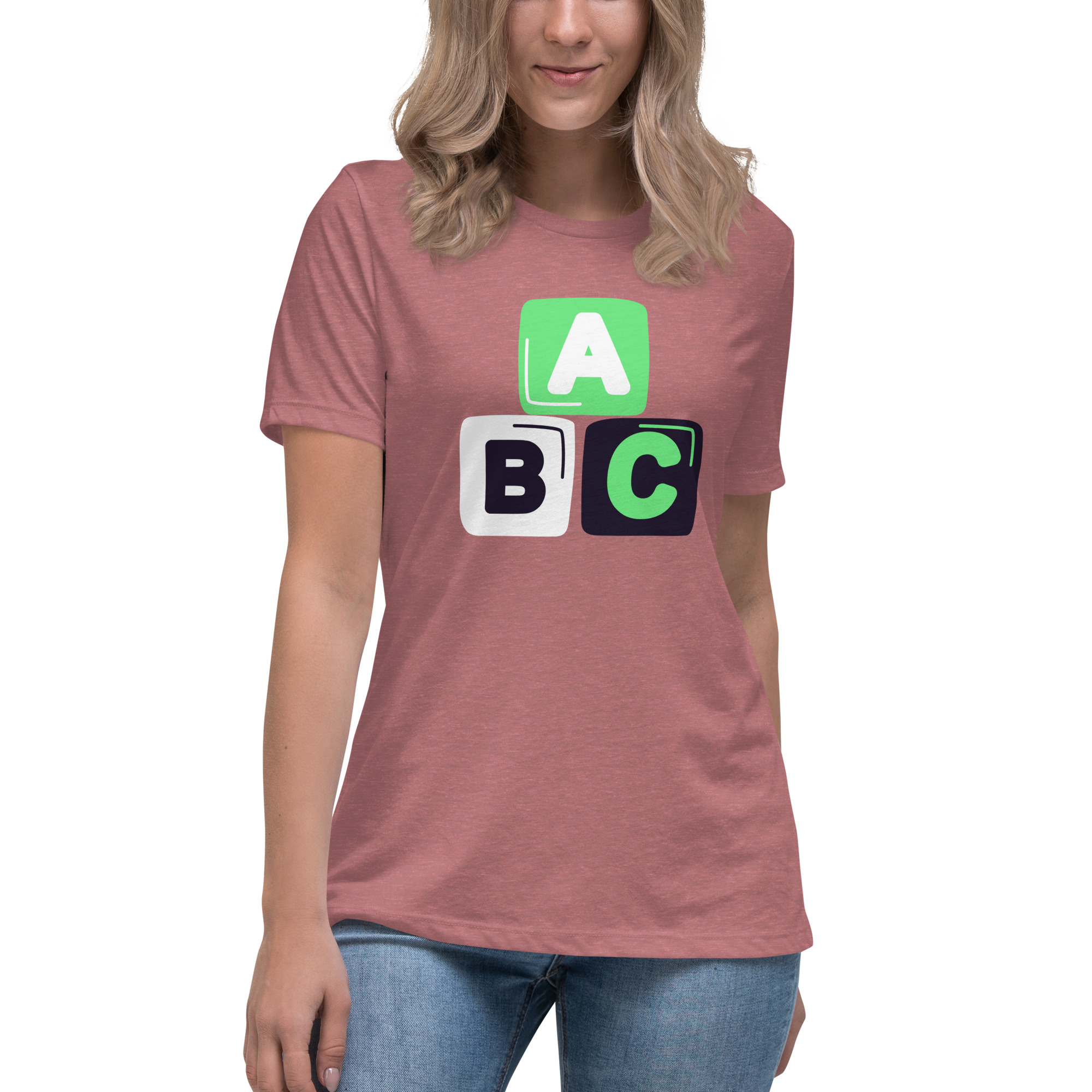 Women's Relaxed T-Shirt "ABC" - Image 16