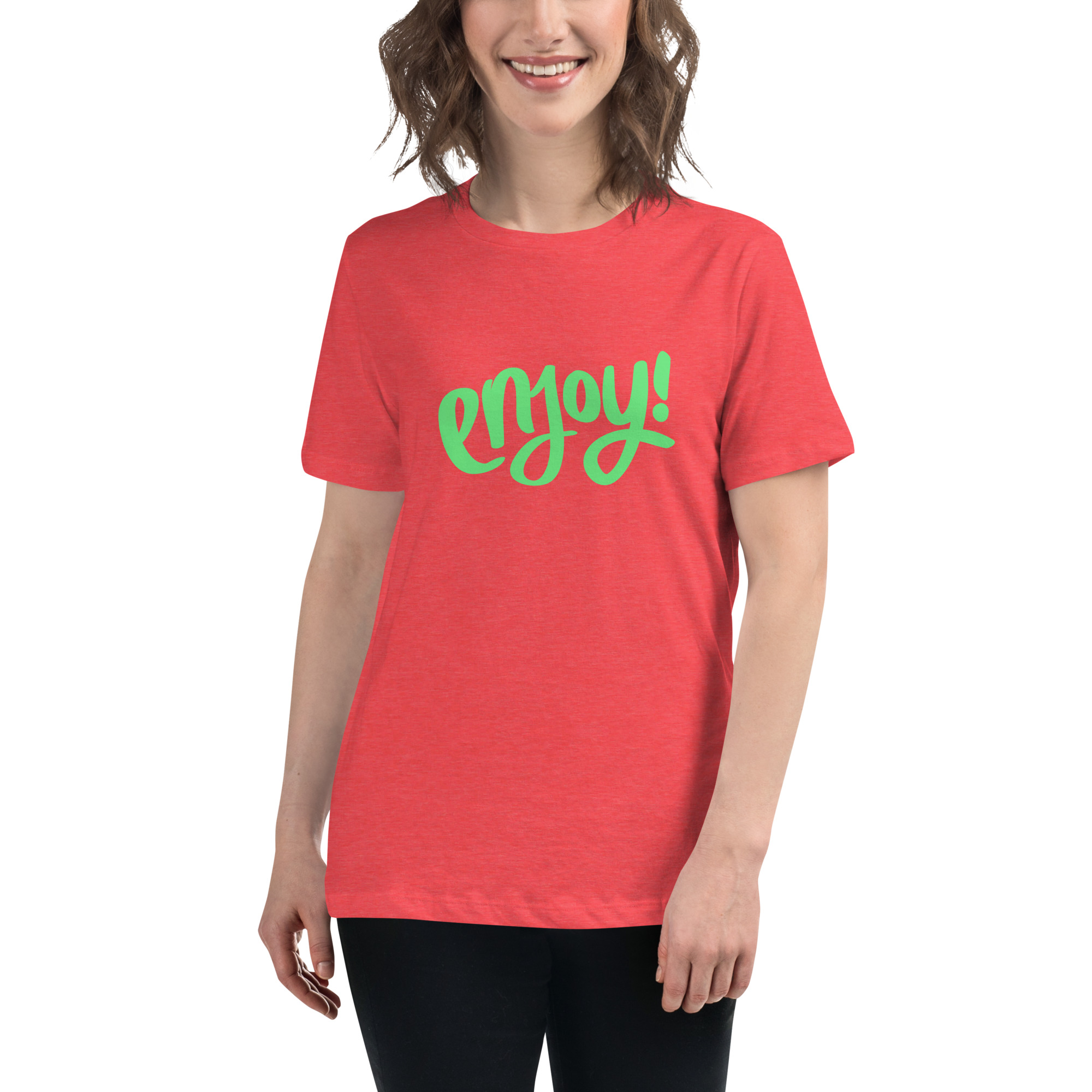 Women's Relaxed T-Shirt "ENJOY!" - Image 14