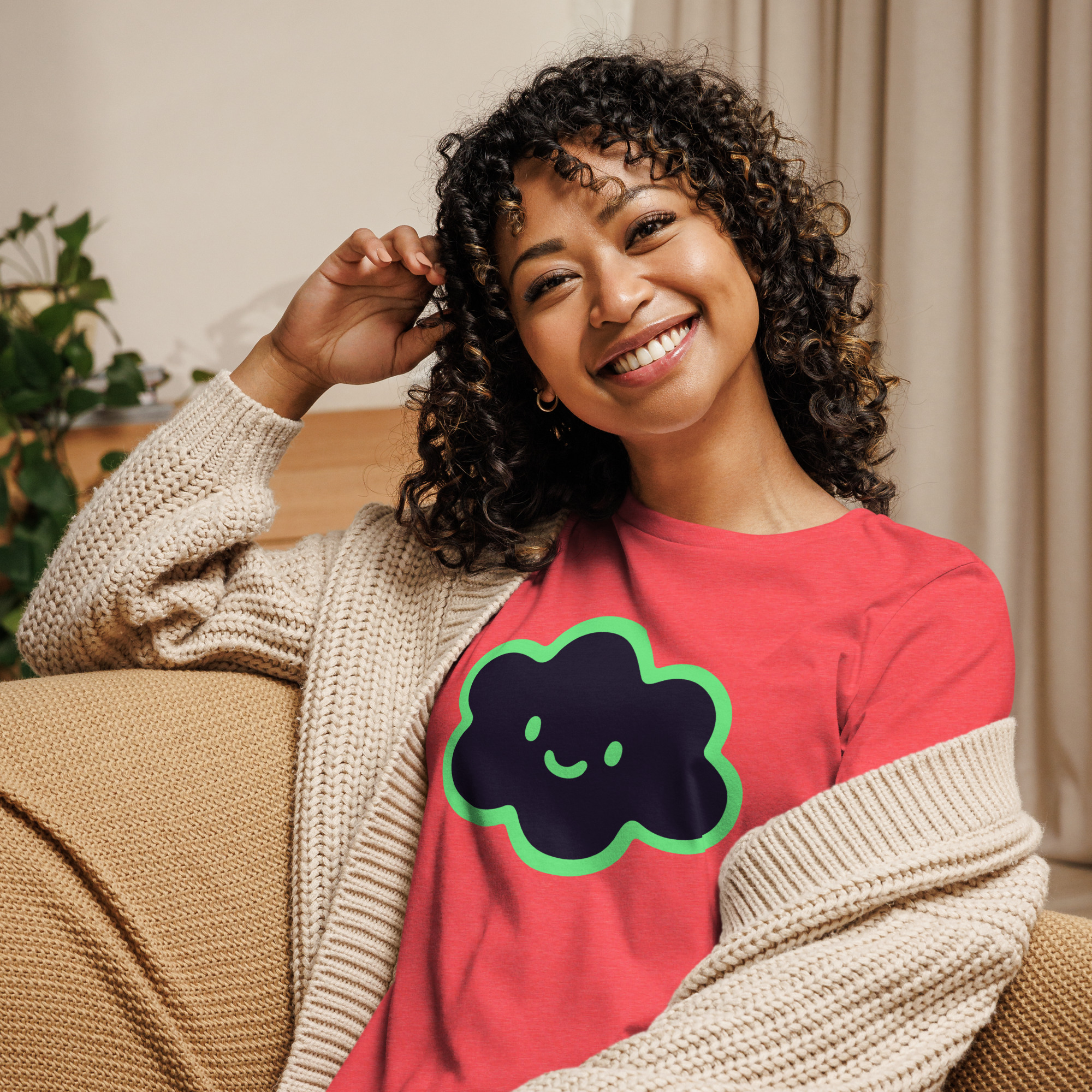 Women's Relaxed T-Shirt "Happy Cloud" - Image 26