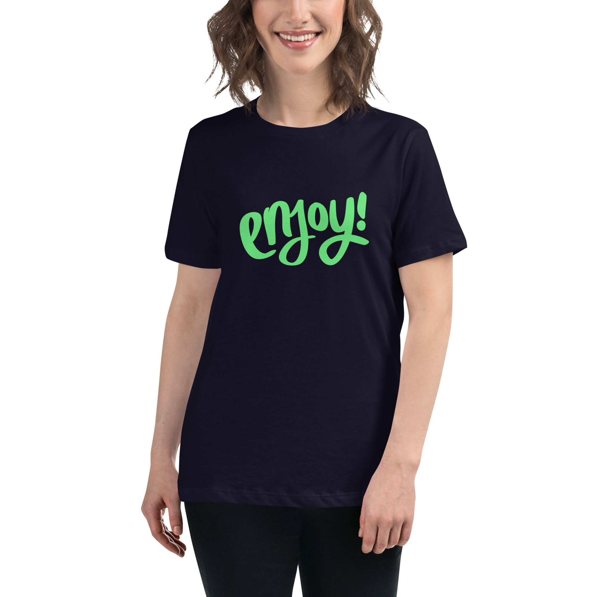Women's Relaxed T-Shirt "ENJOY!" - Image 11