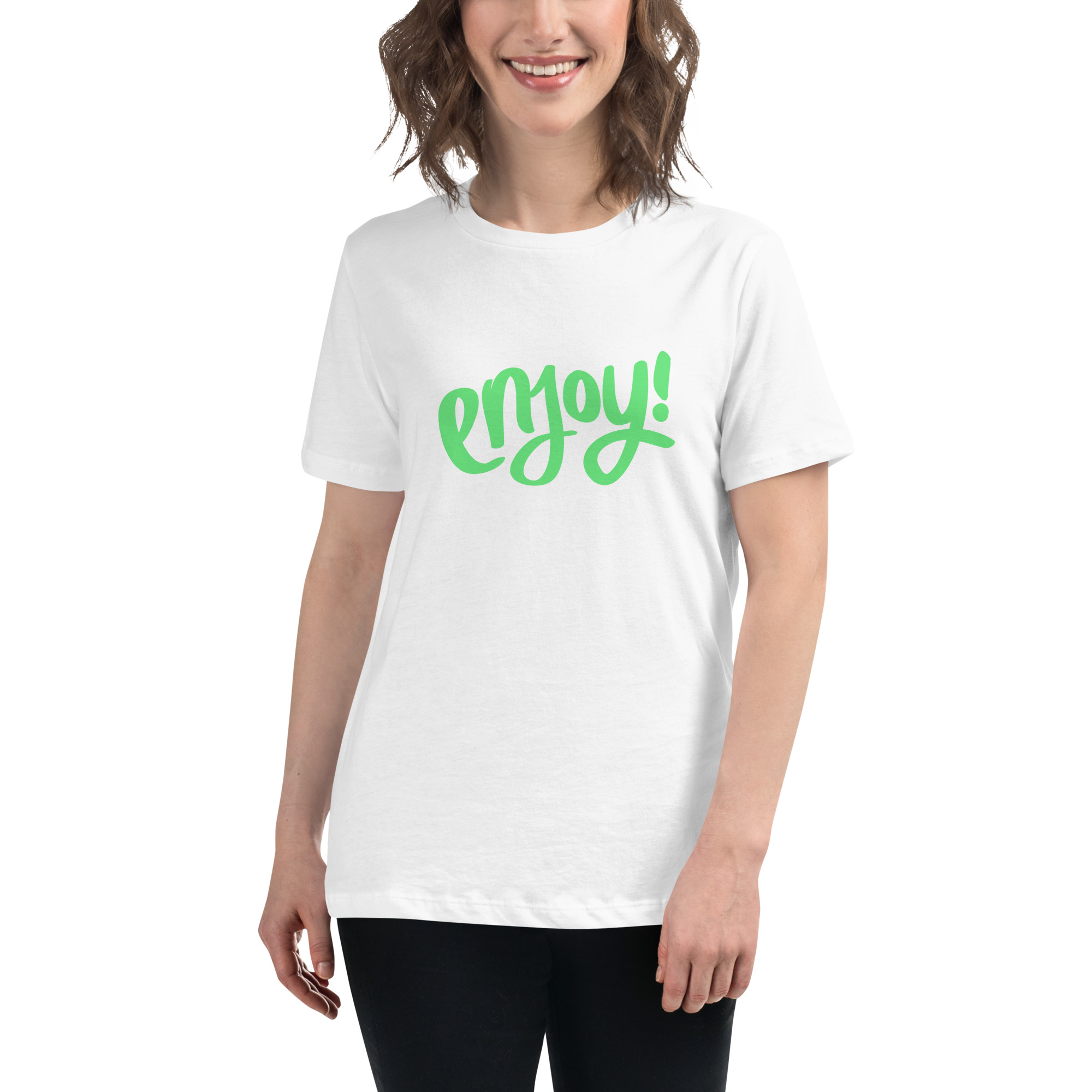 Women's Relaxed T-Shirt "ENJOY!" - Image 20