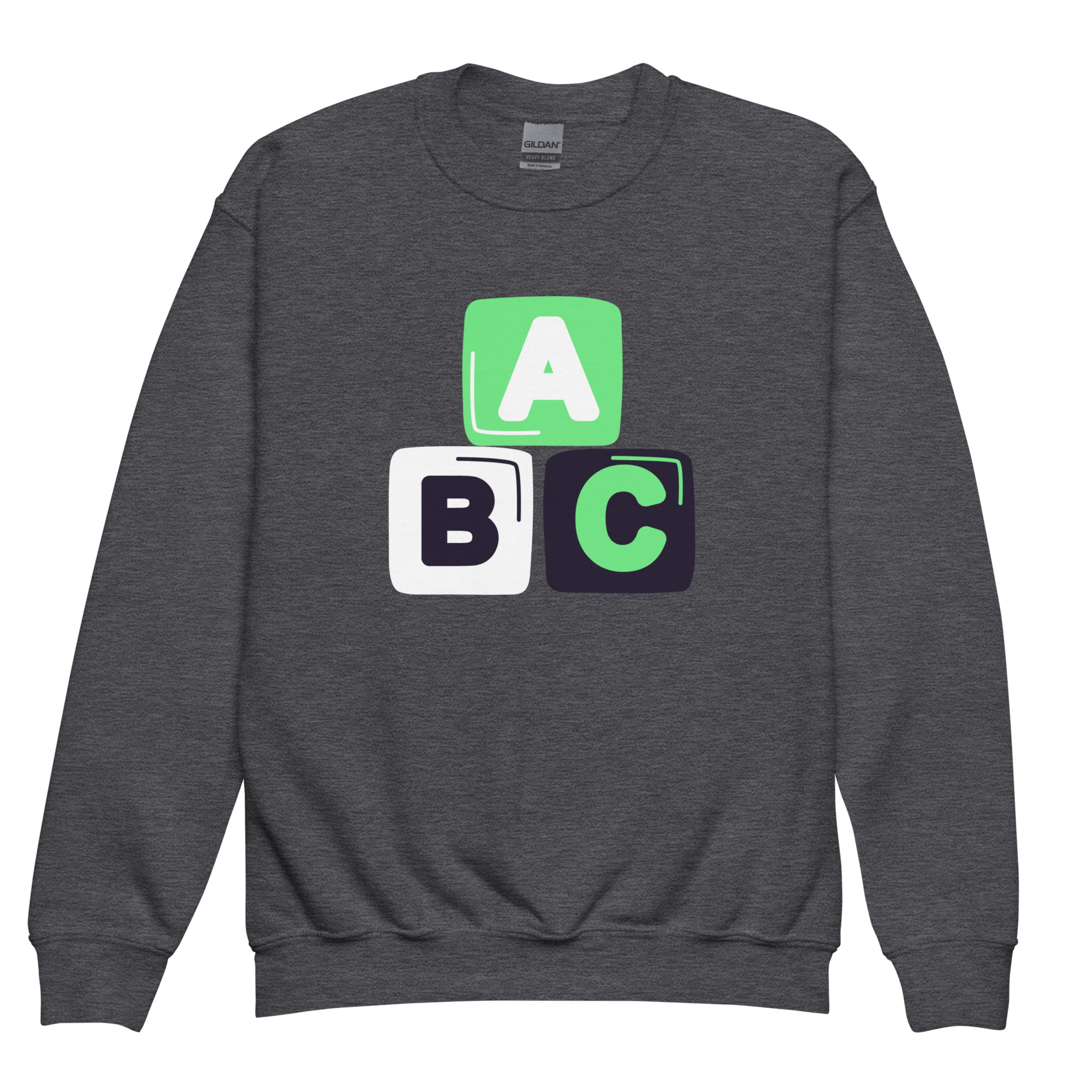 Youth crewneck sweatshirt "ABC" - Image 5
