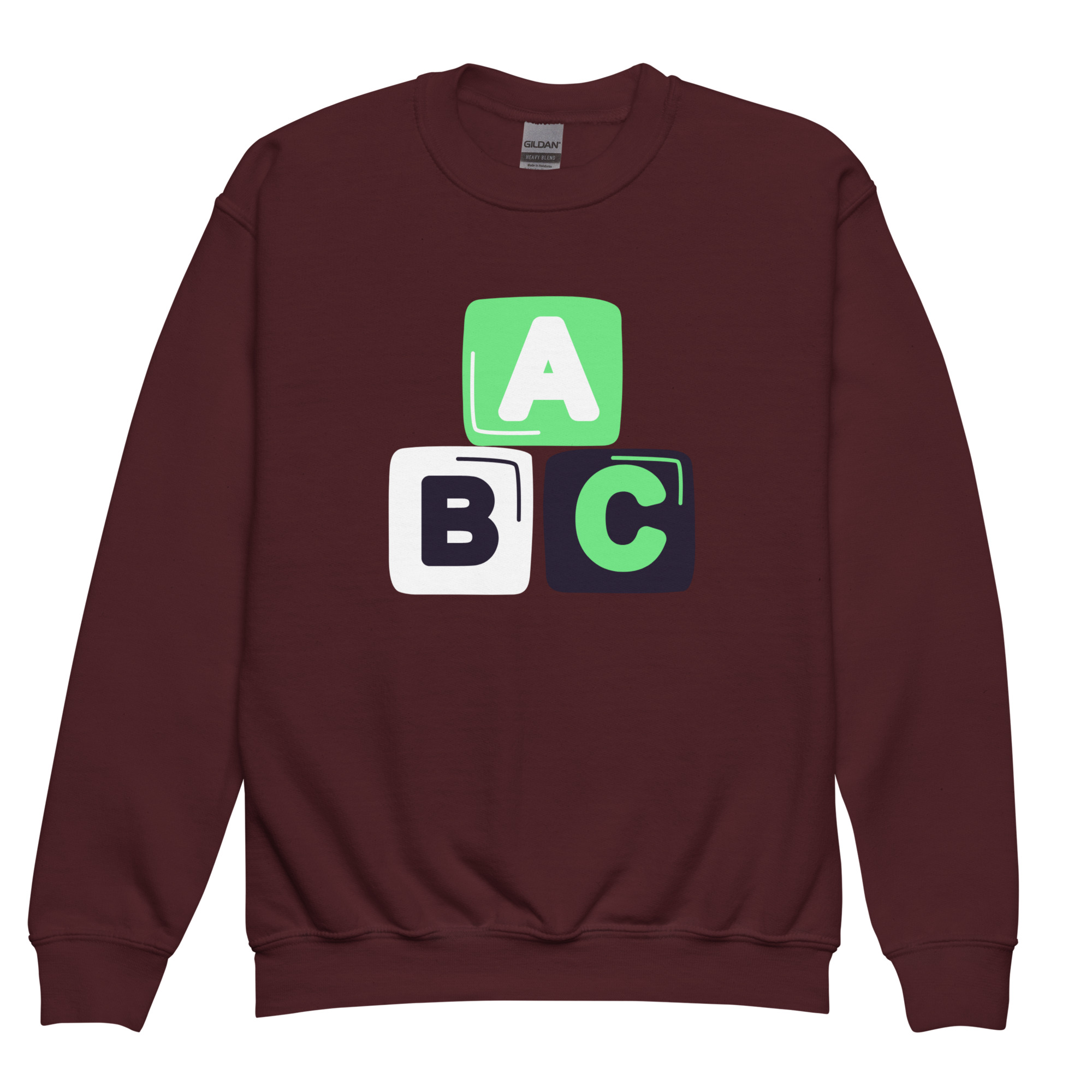 Youth crewneck sweatshirt "ABC" - Image 3