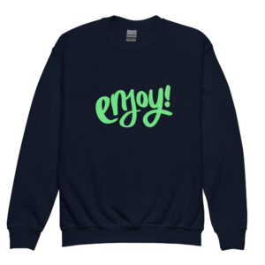 Alternative view of Youth crewneck sweatshirt "ENJOY!"