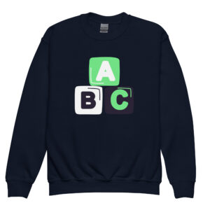 Alternative view of Youth crewneck sweatshirt "ABC"