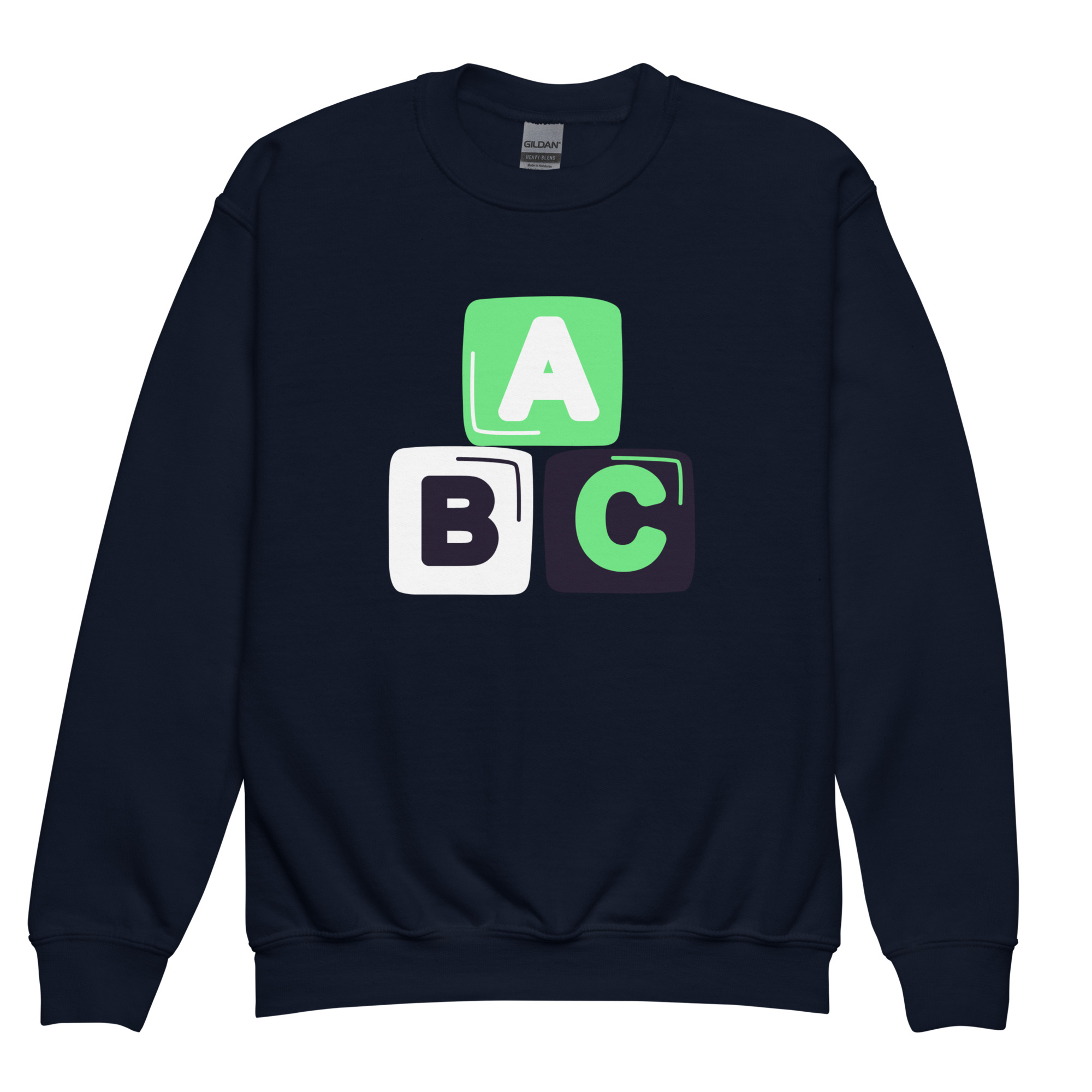 Youth crewneck sweatshirt "ABC" - Image 2