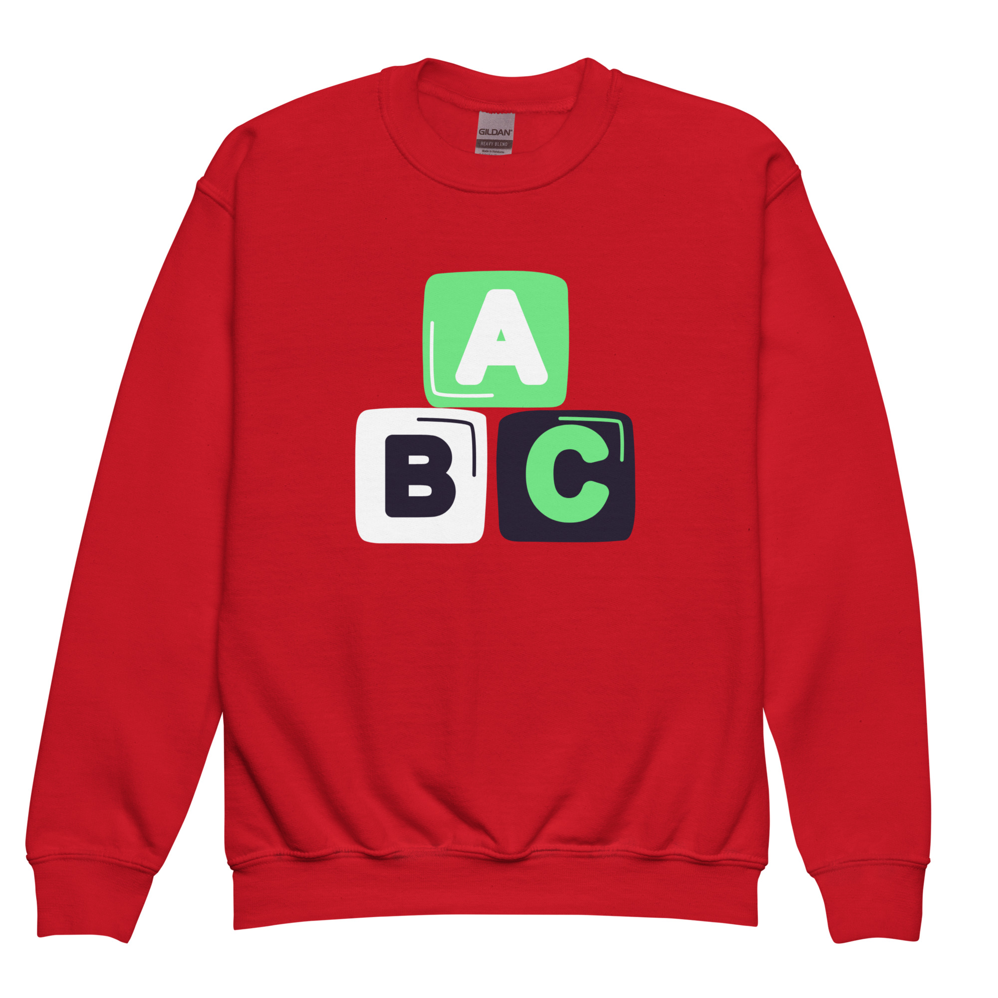 Youth crewneck sweatshirt "ABC" - Image 4