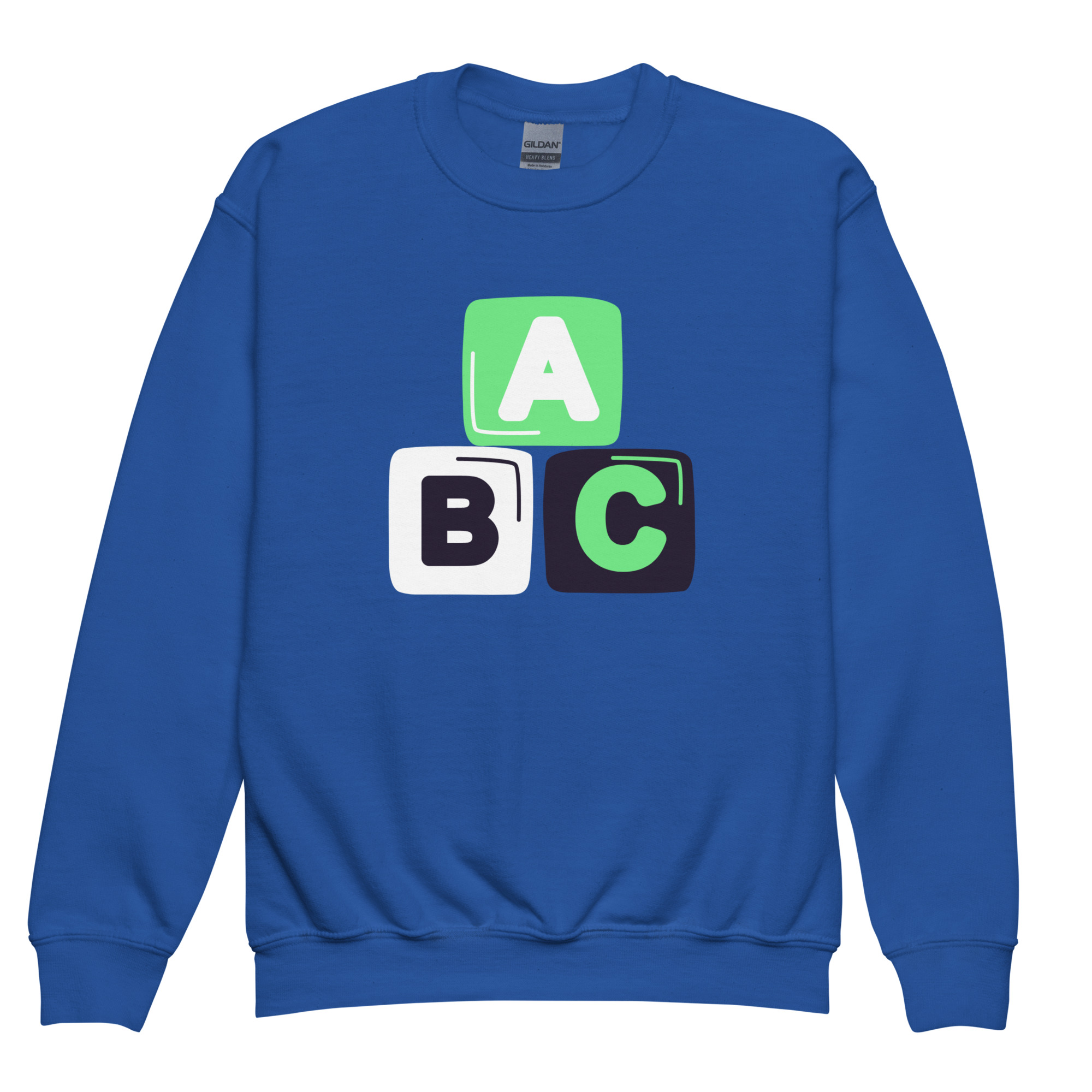 Youth crewneck sweatshirt "ABC" - Image 6