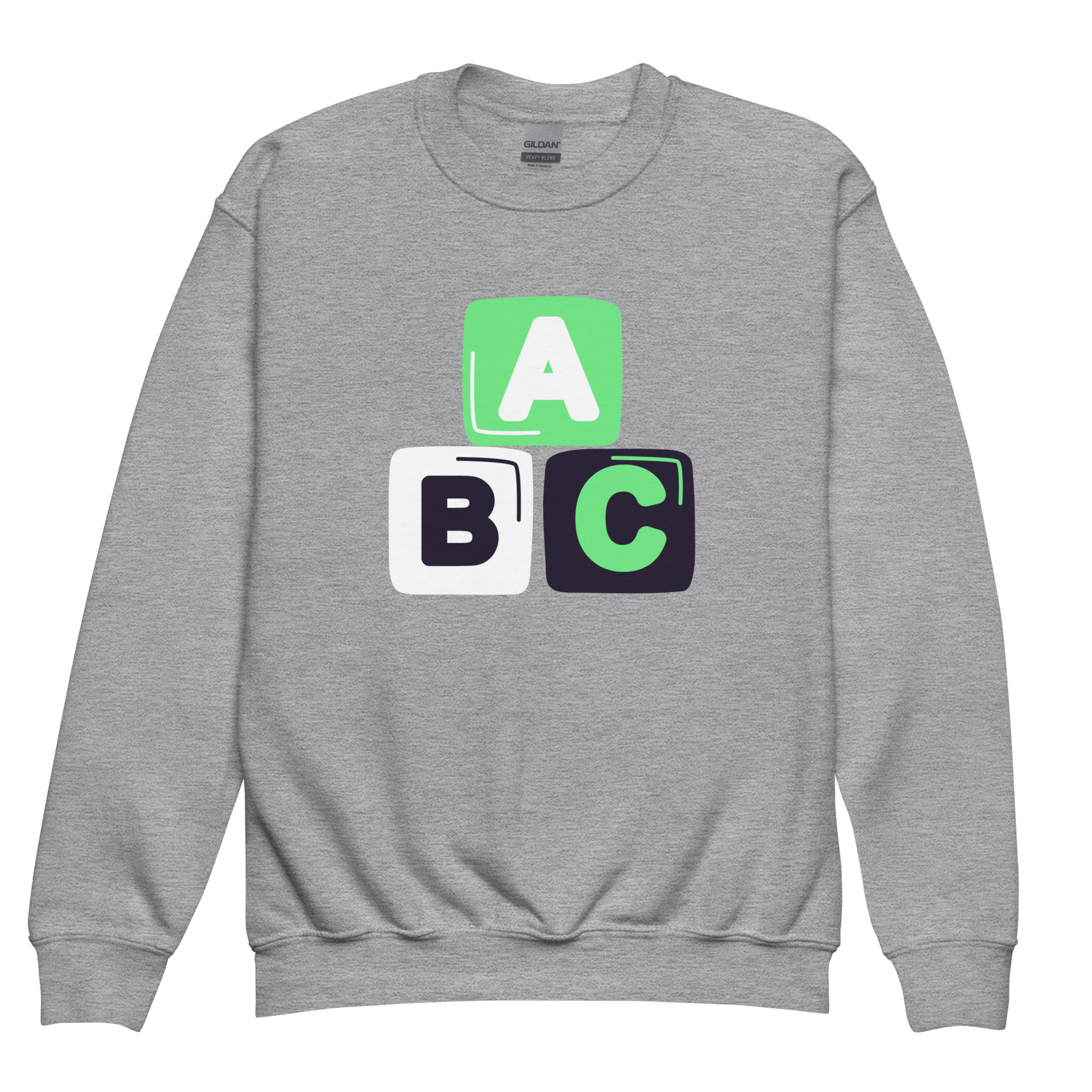 Youth crewneck sweatshirt "ABC" - Image 7