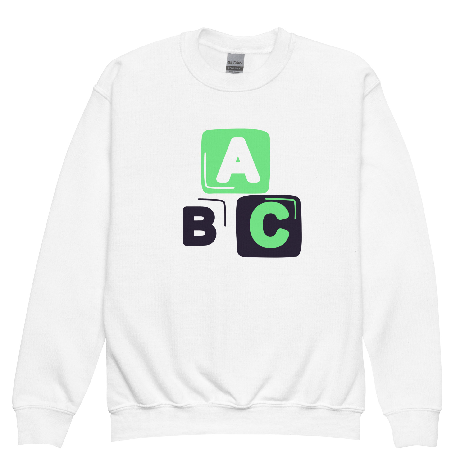 Youth crewneck sweatshirt "ABC" - Image 8