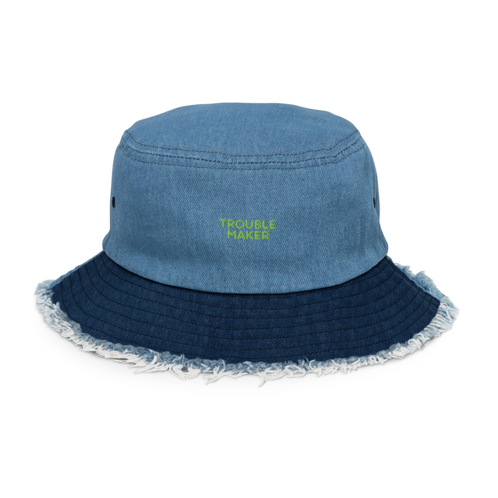 Distressed denim bucket hat - Image 2