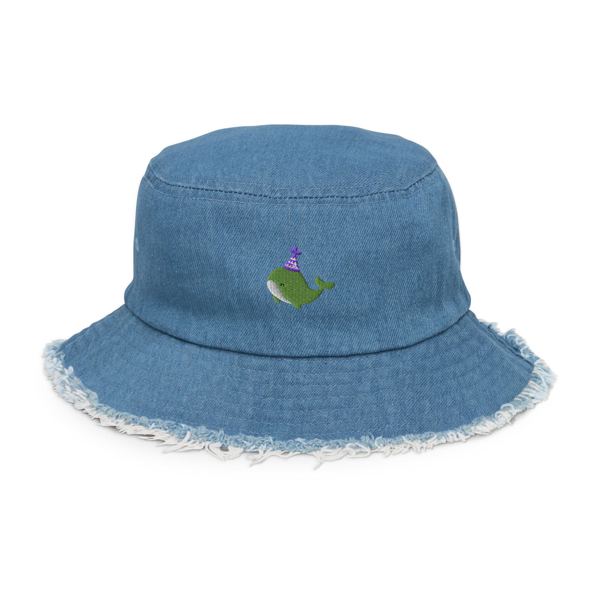 Distressed denim bucket hat - Image 3