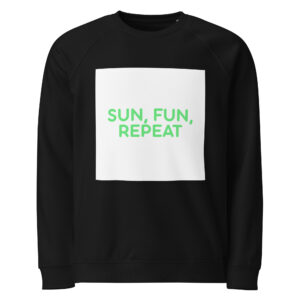 Unisex organic raglan sweatshirt