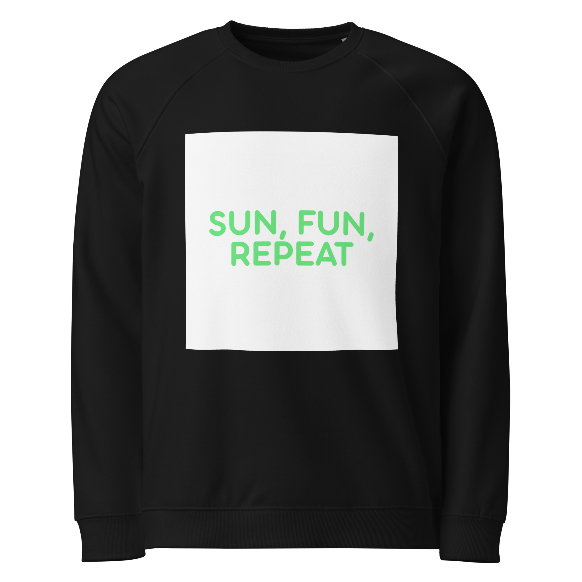 Unisex organic raglan sweatshirt