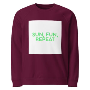 Alternative view of Unisex organic raglan sweatshirt